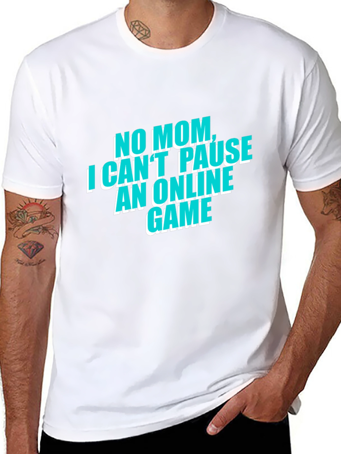 Gamers No Mom Online Game Black Tee