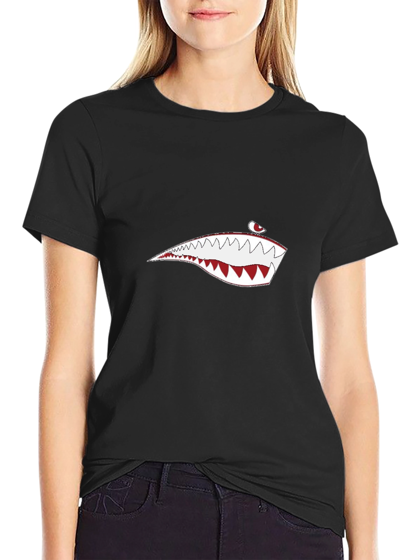 Shark Graphic Black T-Shirt