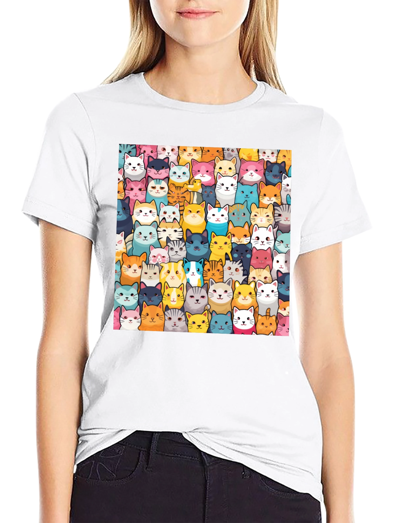 Fun Cat Faces T-Shirt - Unisex