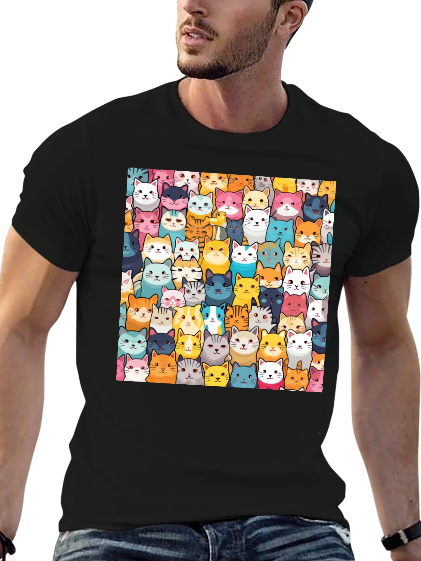 Fun Cat Faces T-Shirt - Unisex