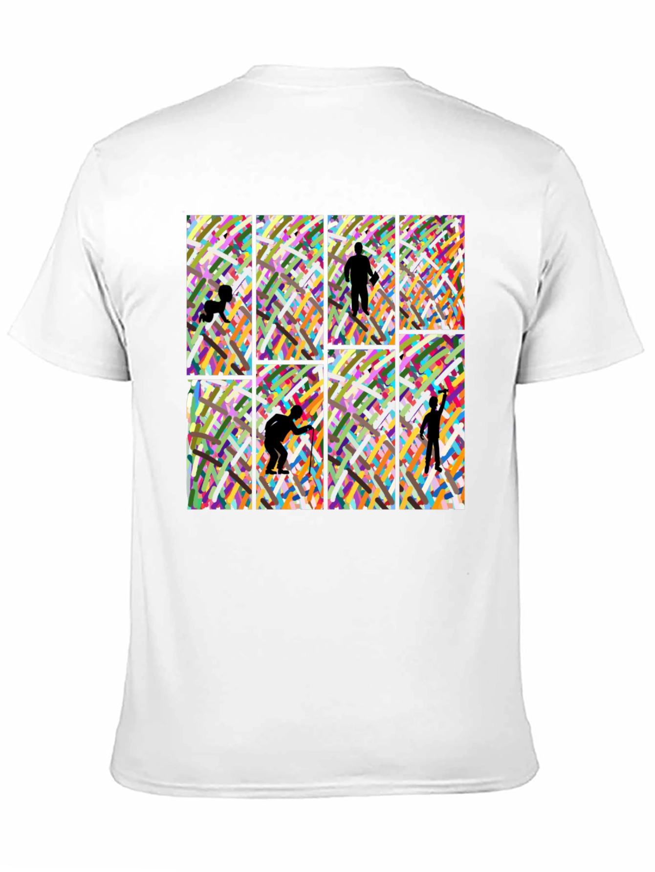Artistic Silhouette Graphic Print Black T-Shirt