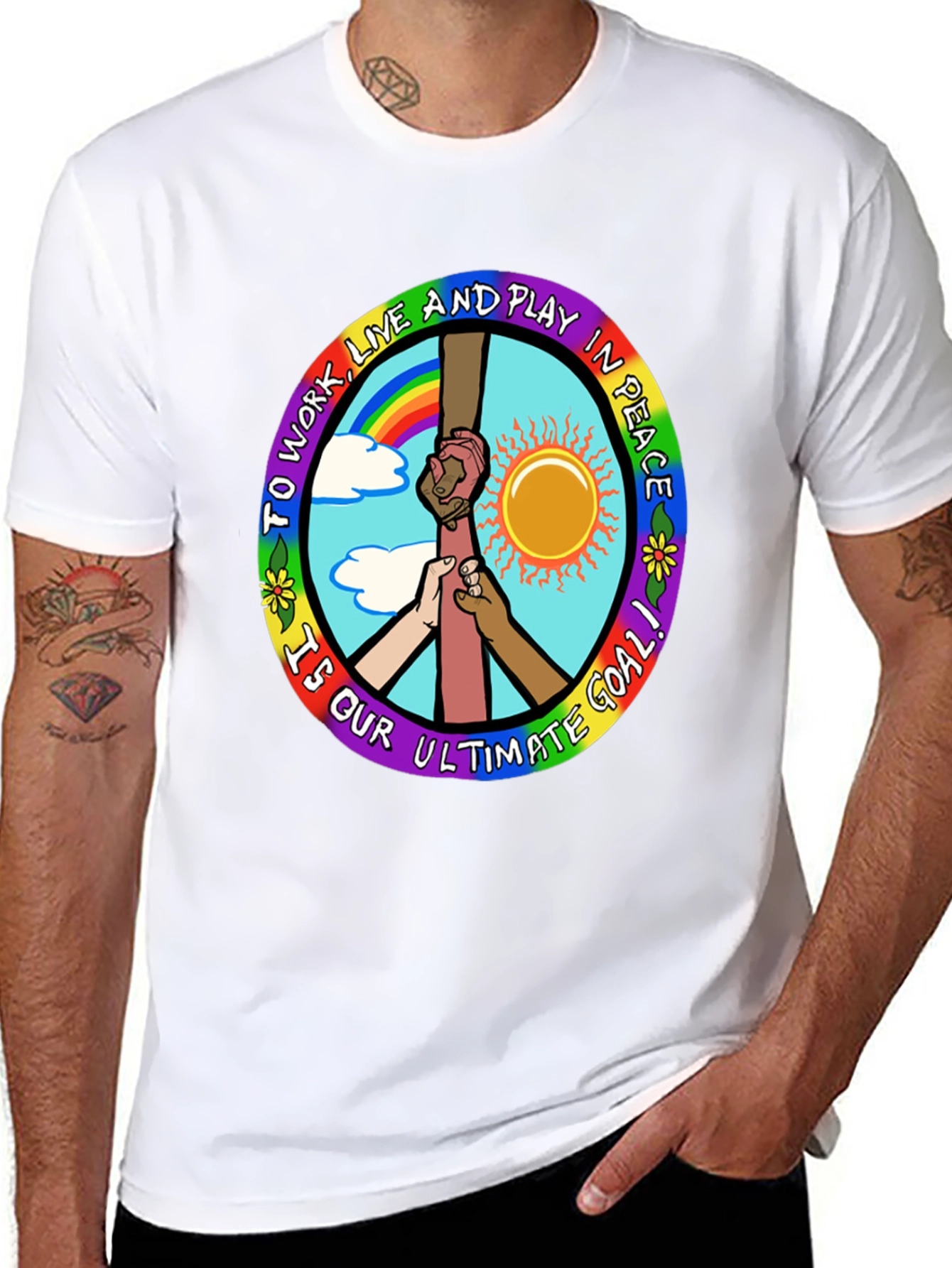 Peace Goal Graphic Tee - Unity Design