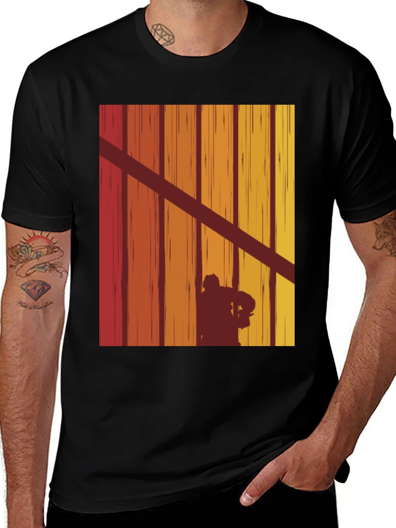 Retro Hockey Player Silhouette T-Shirt