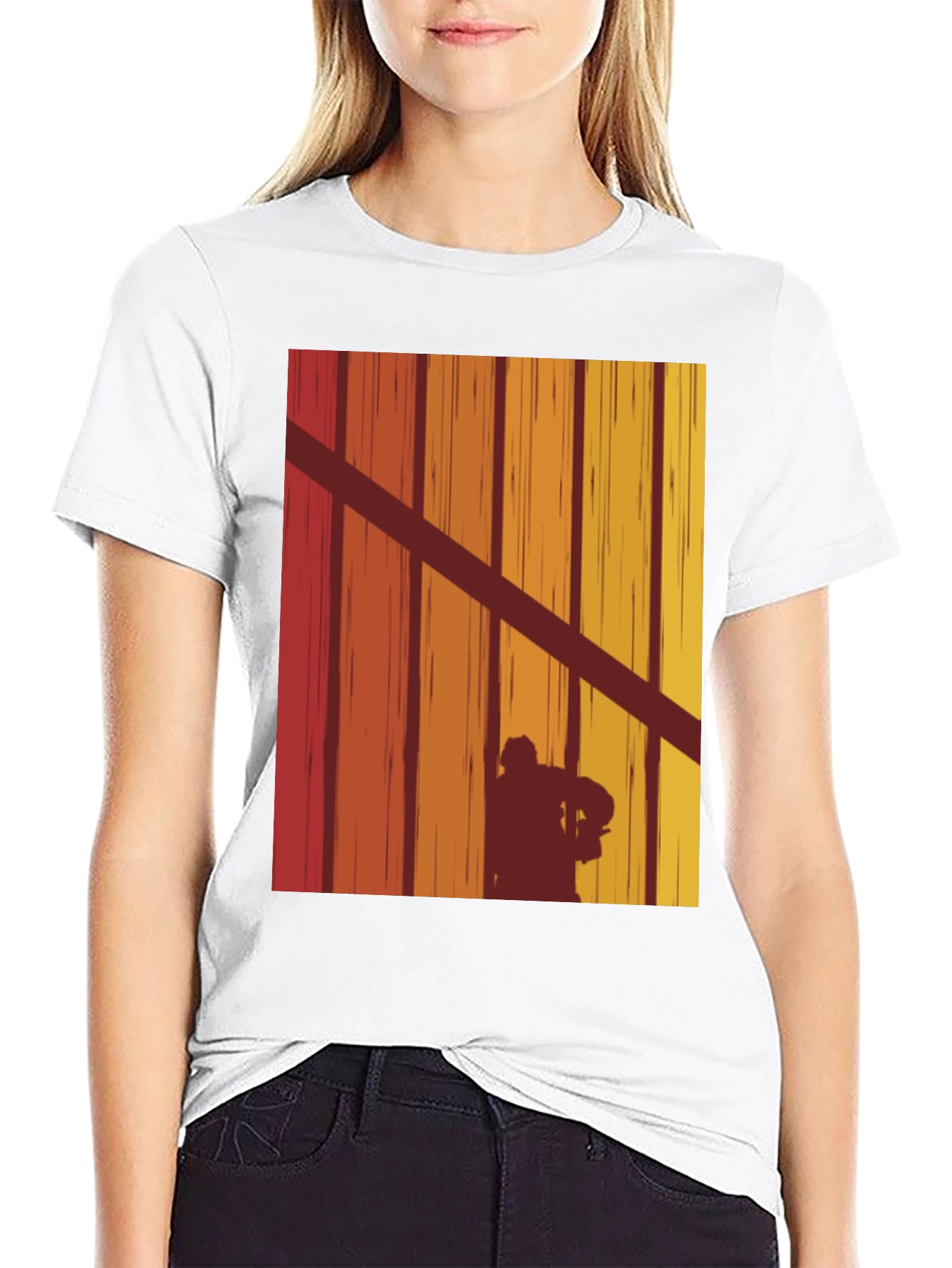 Retro Hockey Player Silhouette T-Shirt