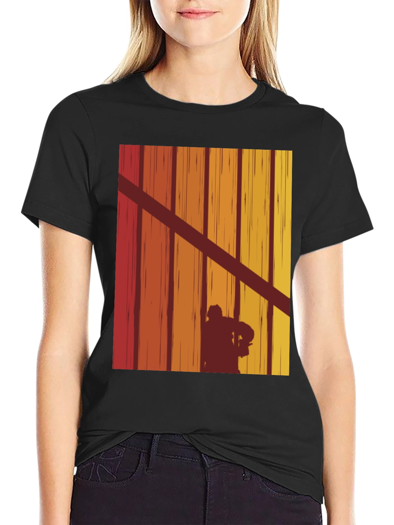 Retro Hockey Player Silhouette T-Shirt
