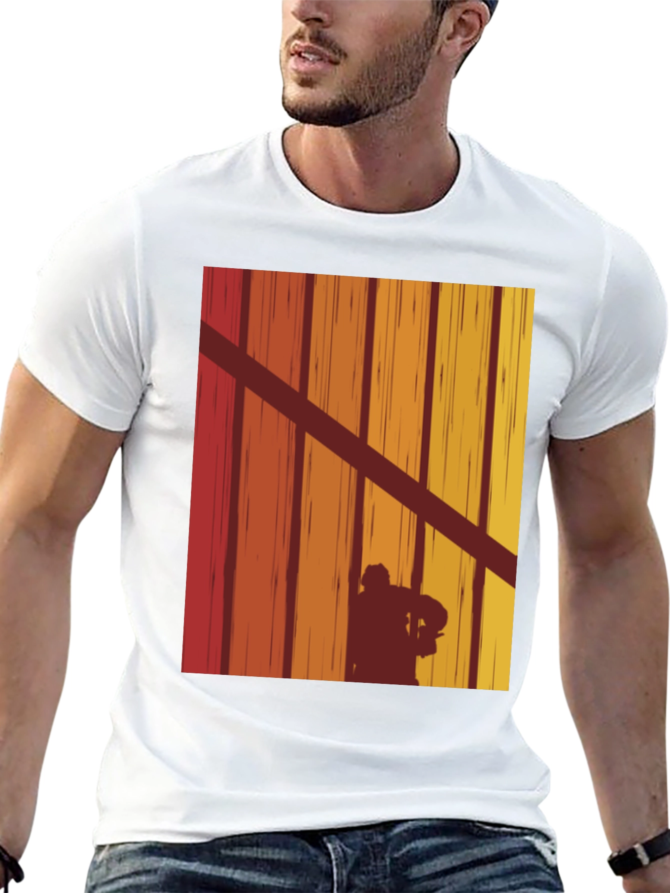 Retro Hockey Player Silhouette T-Shirt