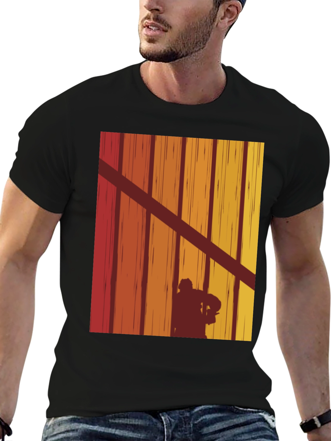 Retro Hockey Player Silhouette T-Shirt