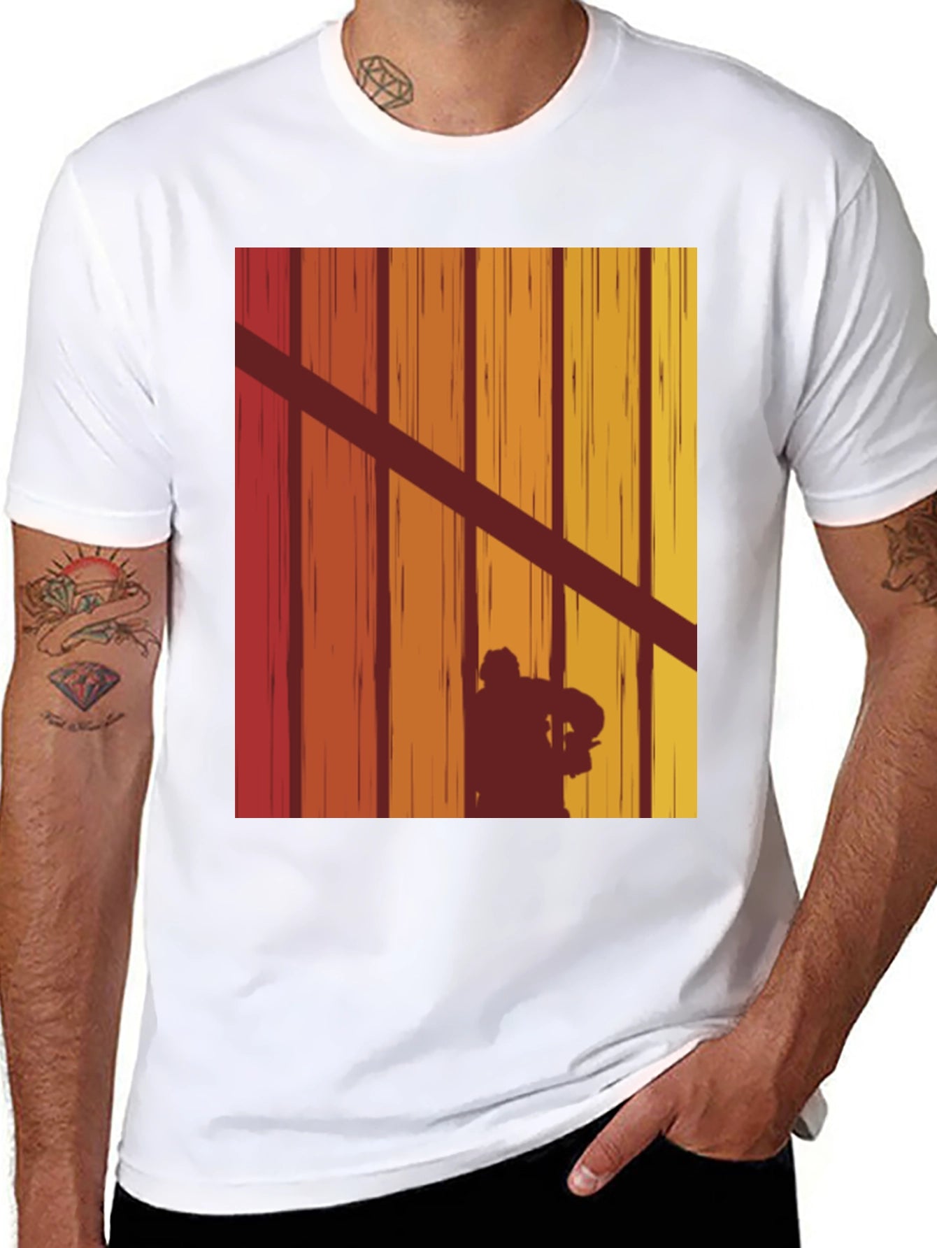 Retro Hockey Player Silhouette T-Shirt