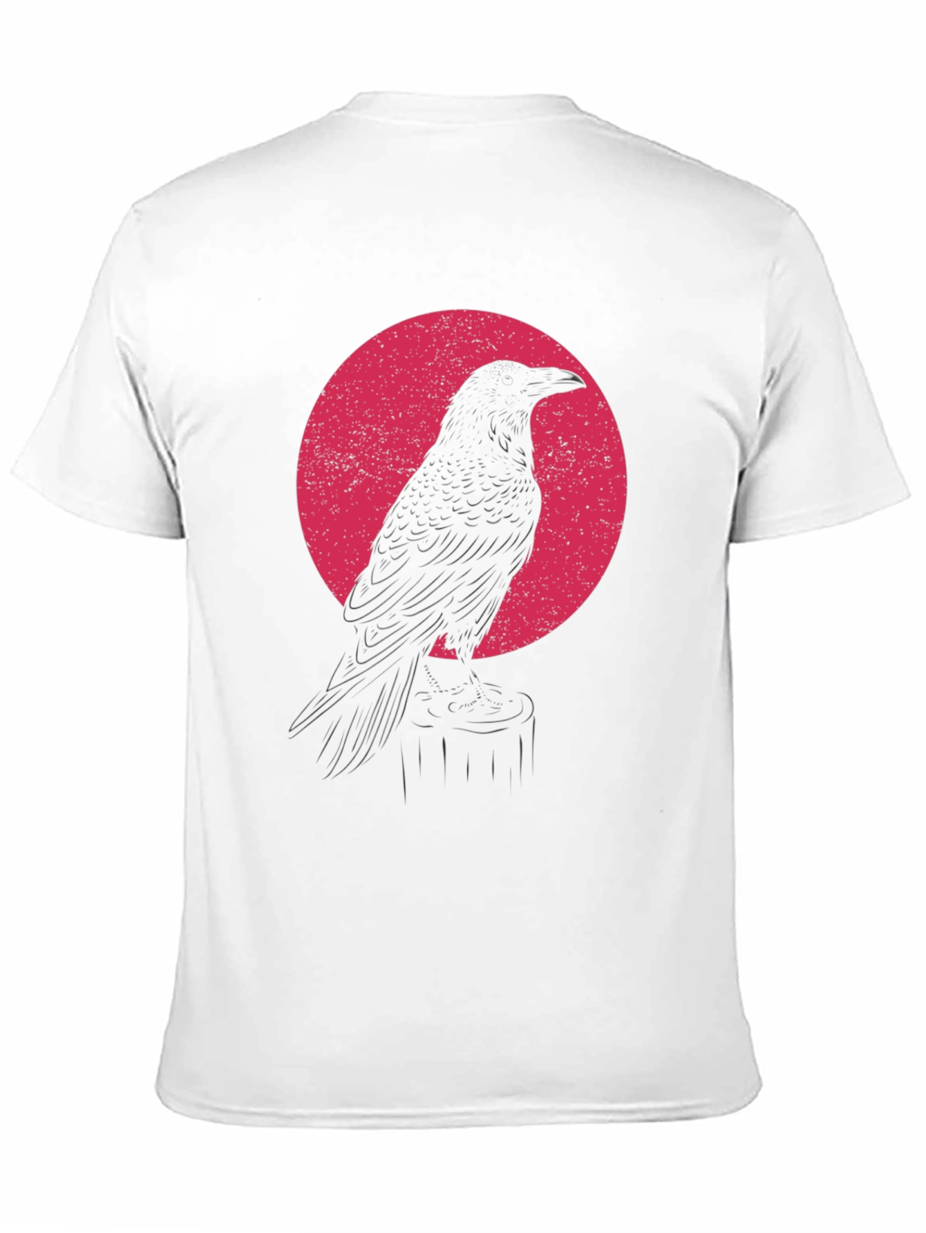 Raven Silhouette Graphic T-Shirt - Black
