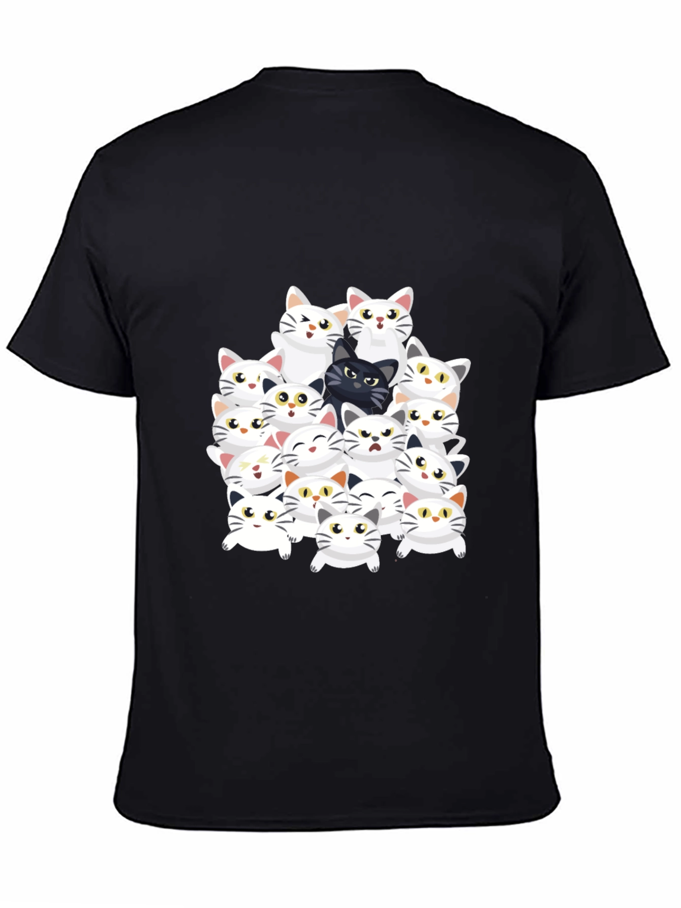 Cat Lover Graphic Tee - Black