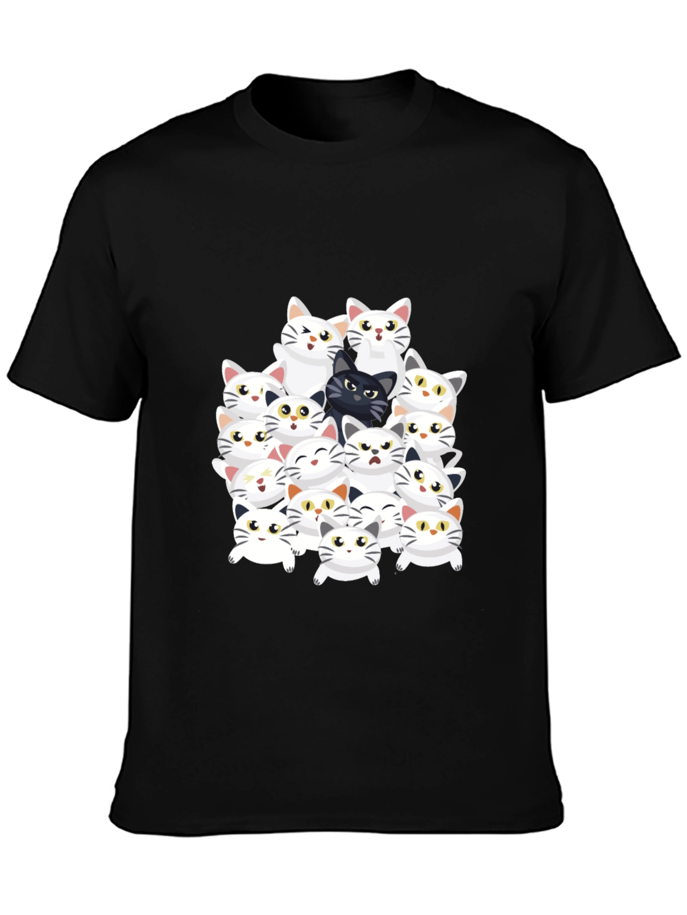 Cat Lover Graphic Tee - Black