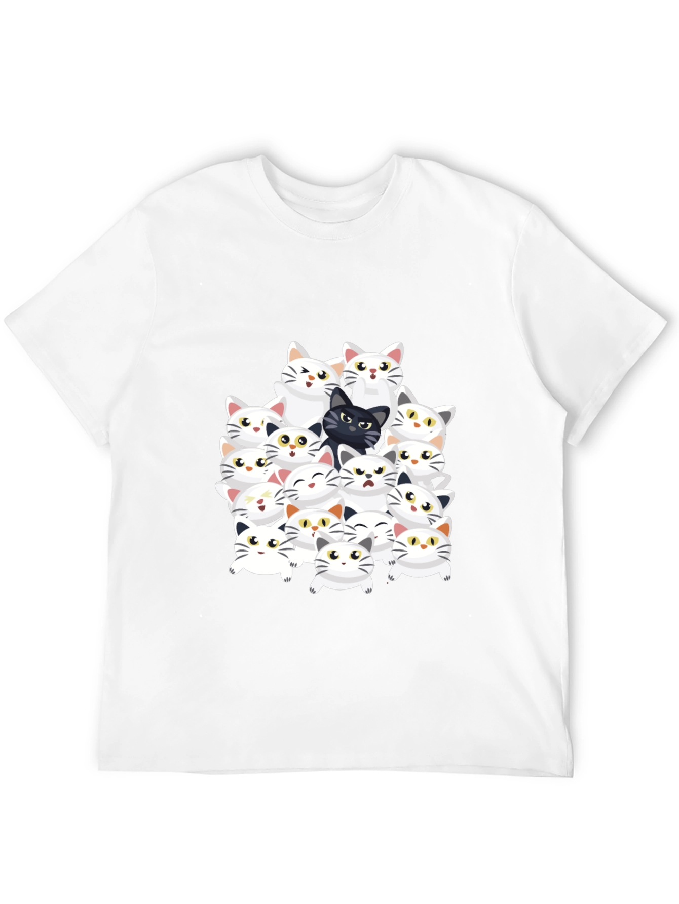 Cat Lover Graphic Tee - Black