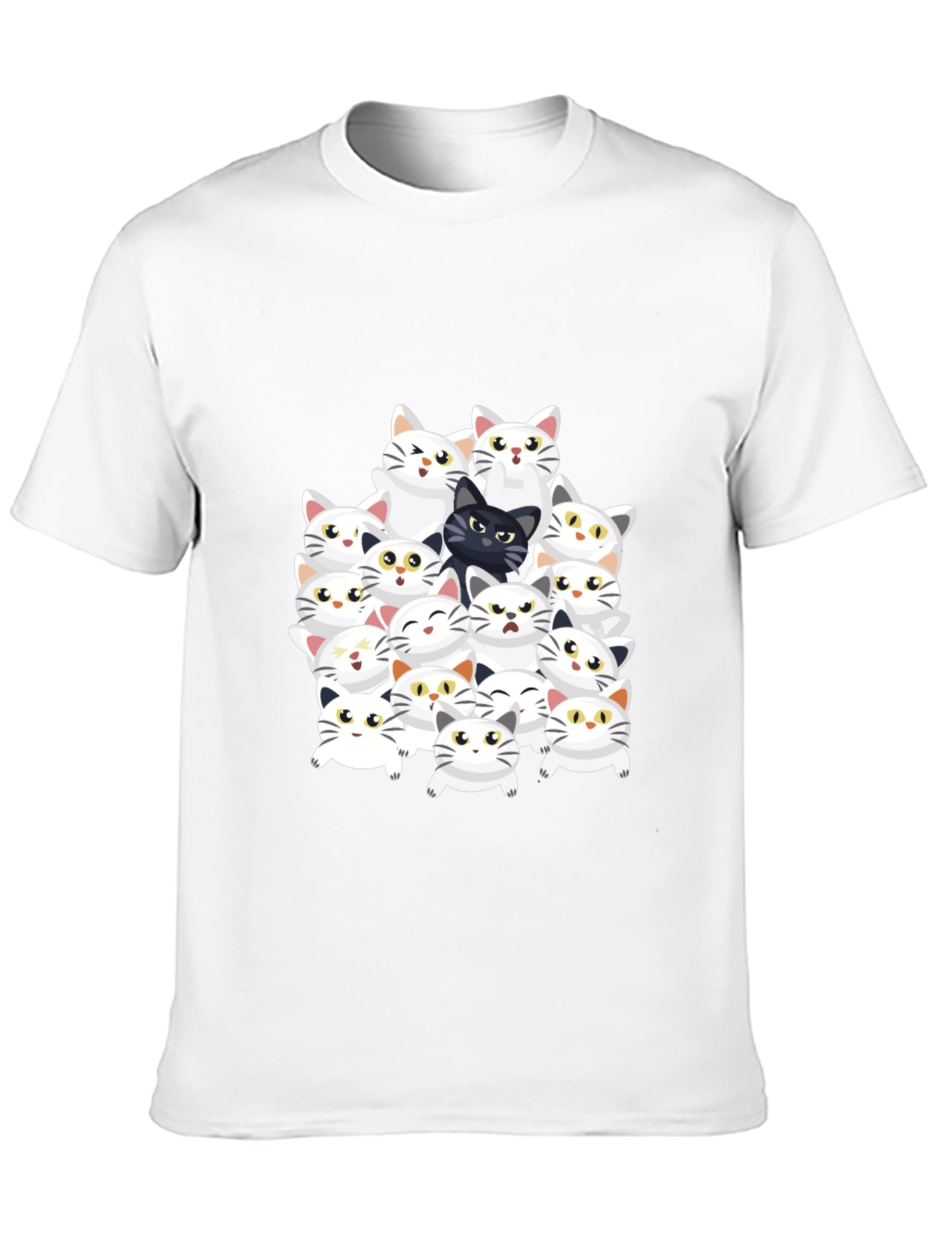 Cat Lover Graphic Tee - Black