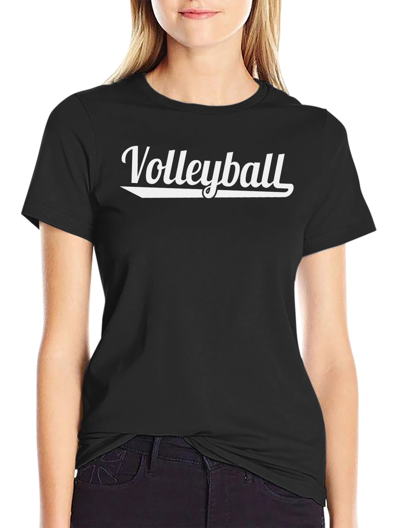 Volleyball Graphic Tee - Sporty Casual Style