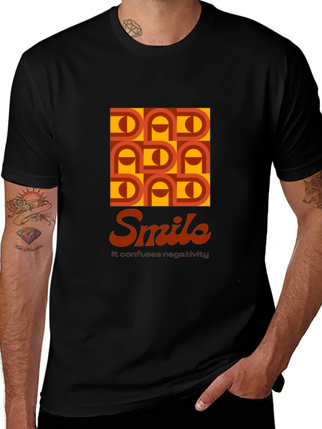 Dad Smile Graphic T-Shirt - Retro Style Soft Cotton