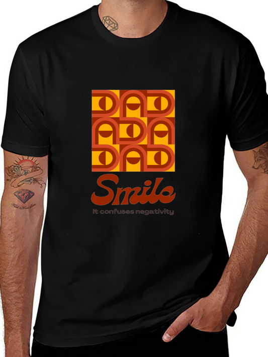Dad Smile Graphic T-Shirt - Retro Style Soft Cotton