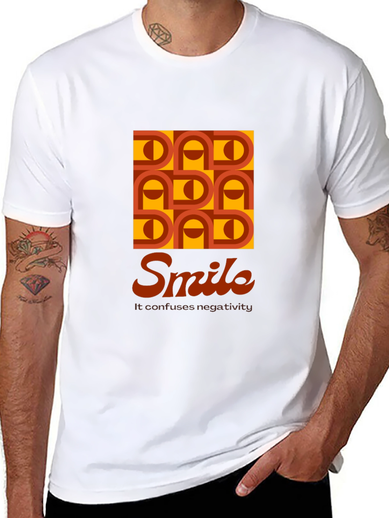Dad Smile Graphic T-Shirt - Retro Style Soft Cotton