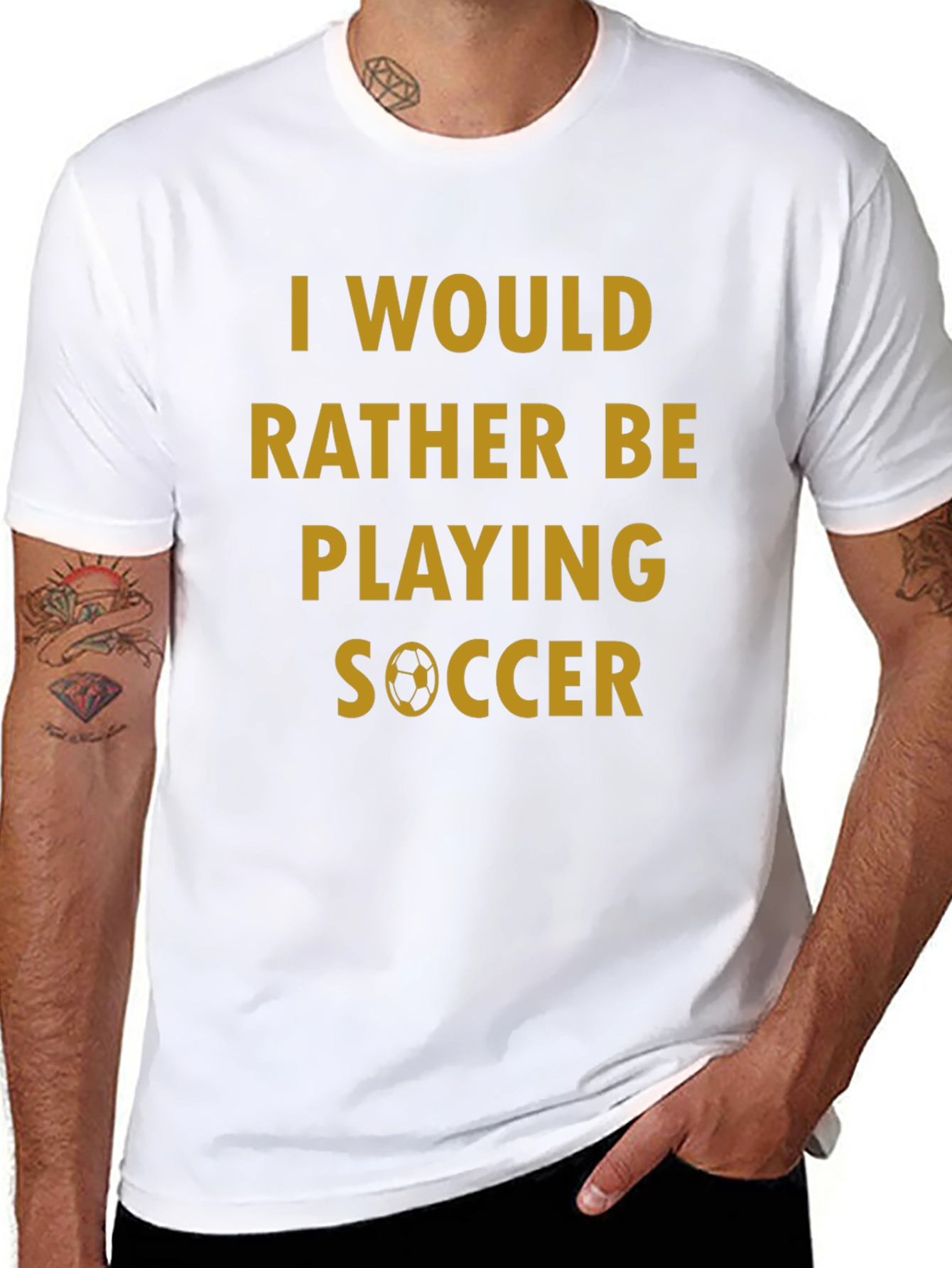 Soccer Fan T-Shirt - Id Rather Be Playing