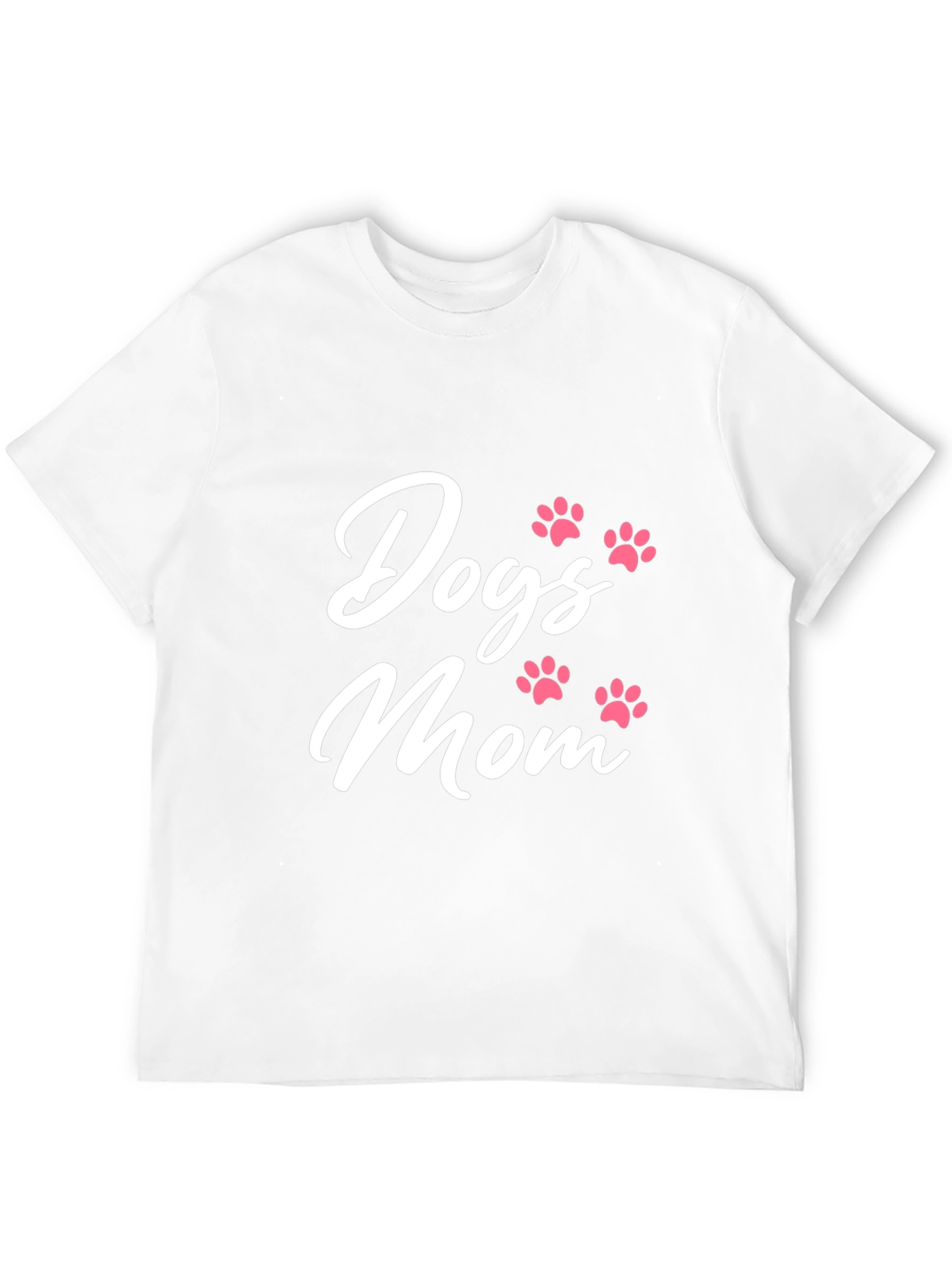 Dogs Mom T-Shirt - Cute Paw Print Design