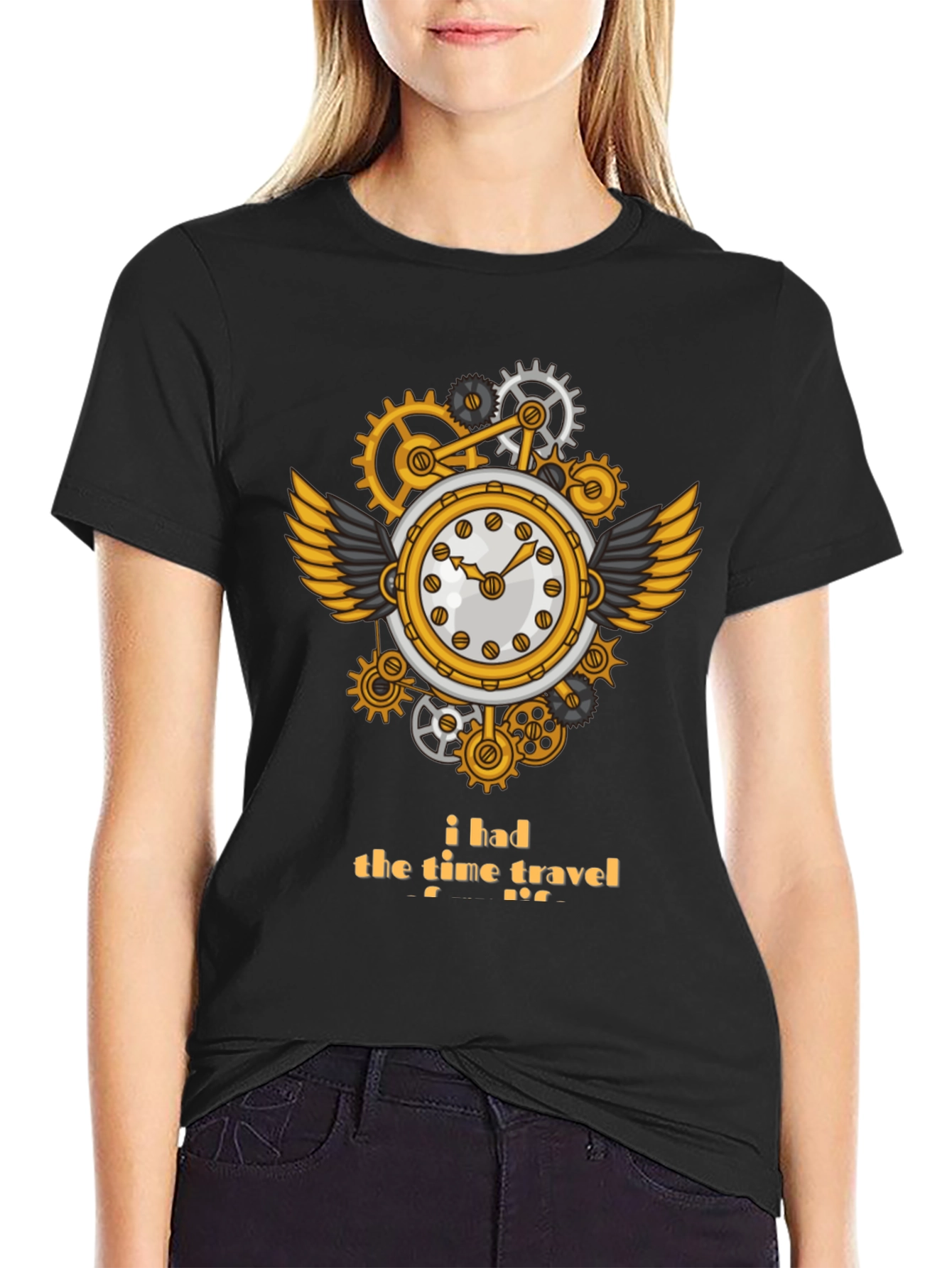 Steampunk Time Travel T-Shirt - Unique Clockwork Design
