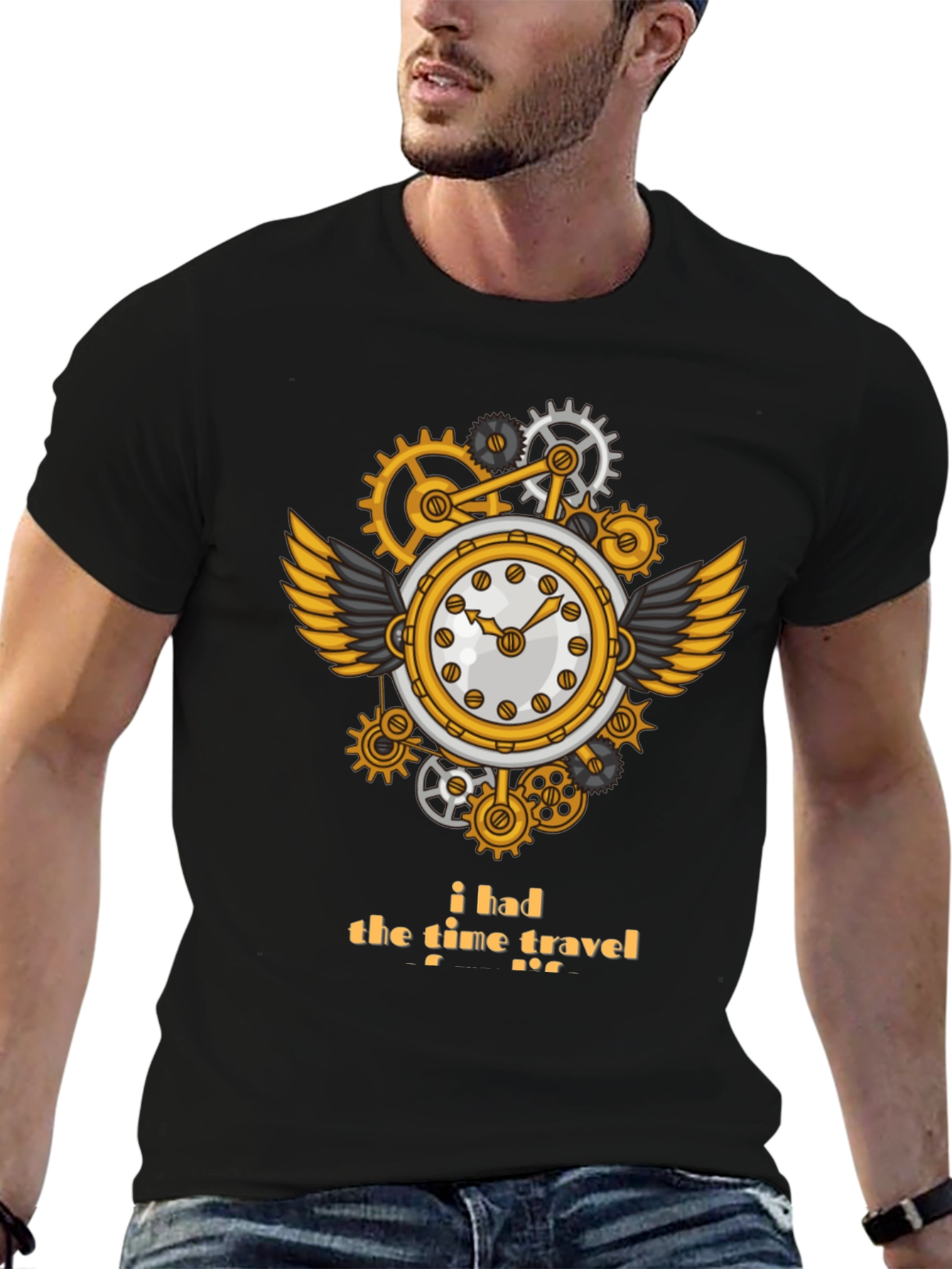 Steampunk Time Travel T-Shirt - Unique Clockwork Design