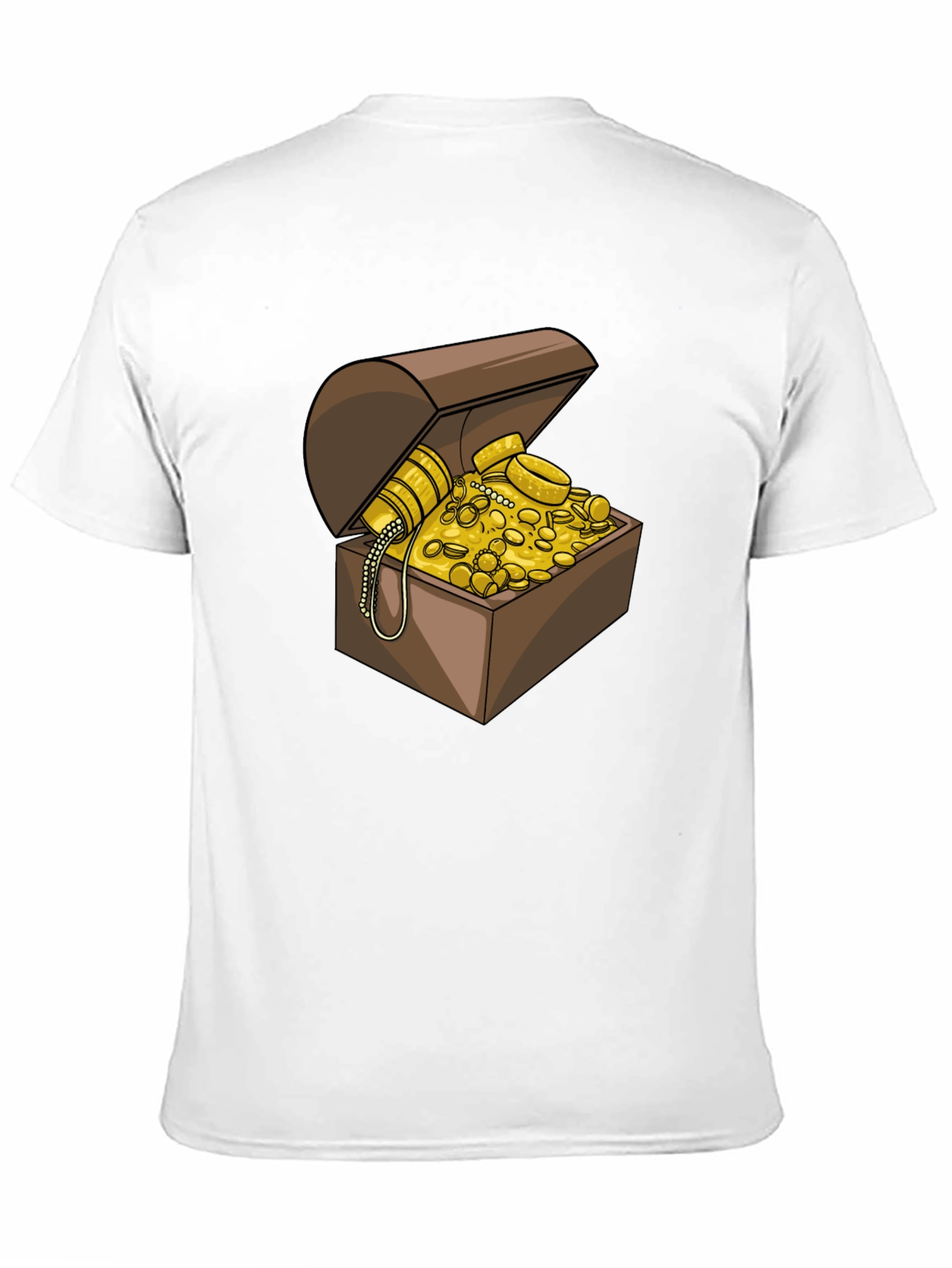 Treasure Chest Graphic Tee - Black Cotton Casual Shirt