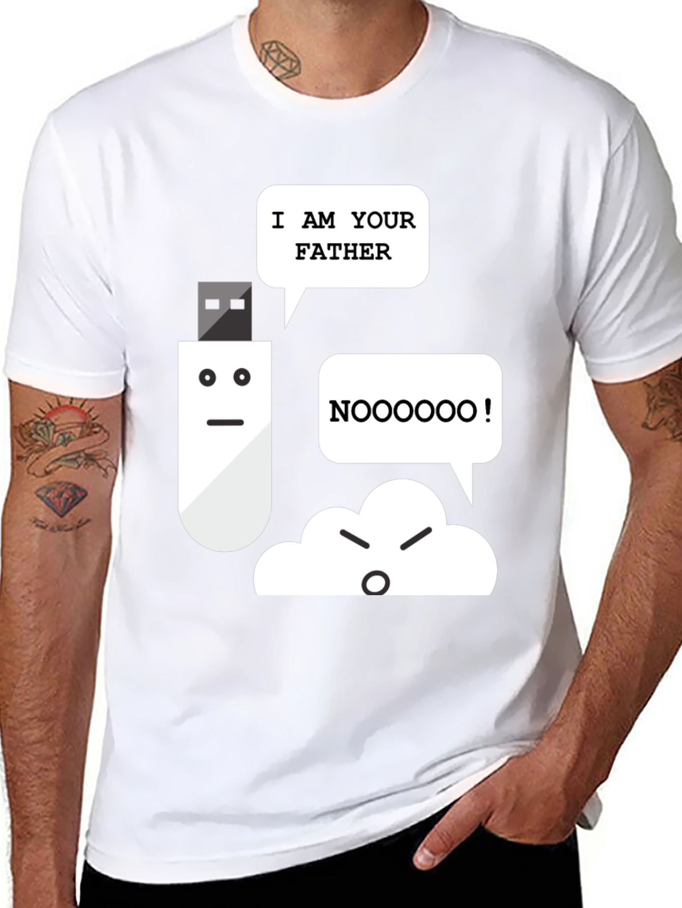 I Am Your Father USB vs Cloud Funny T-Shirt