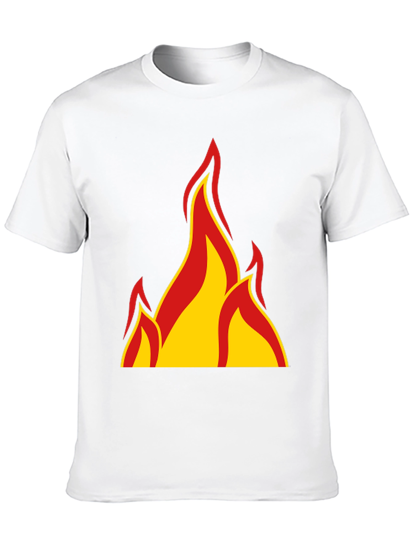 Fiery Flames Graphic T-Shirt - Bold Black Tee