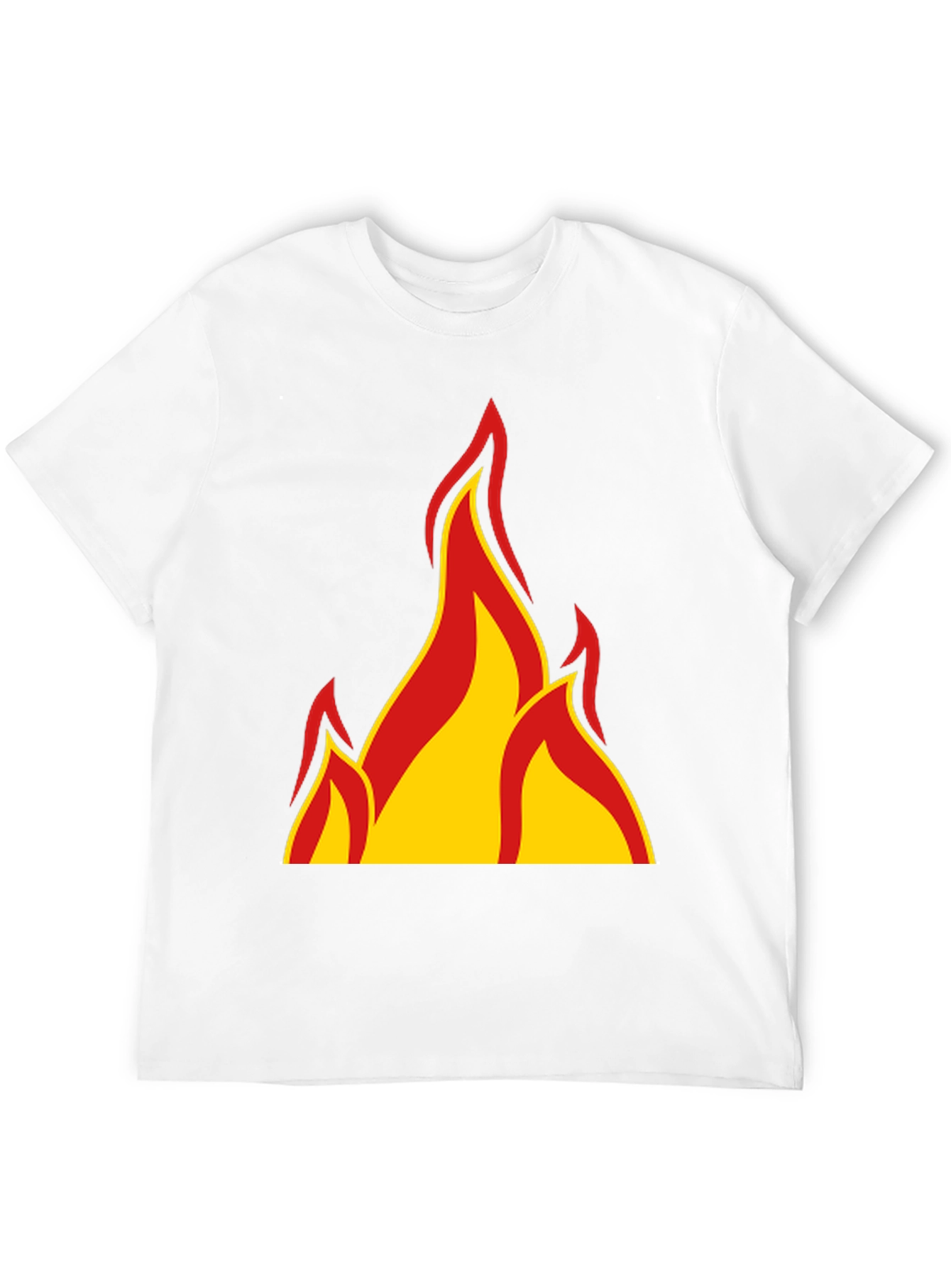 Fiery Flames Graphic T-Shirt - Bold Black Tee