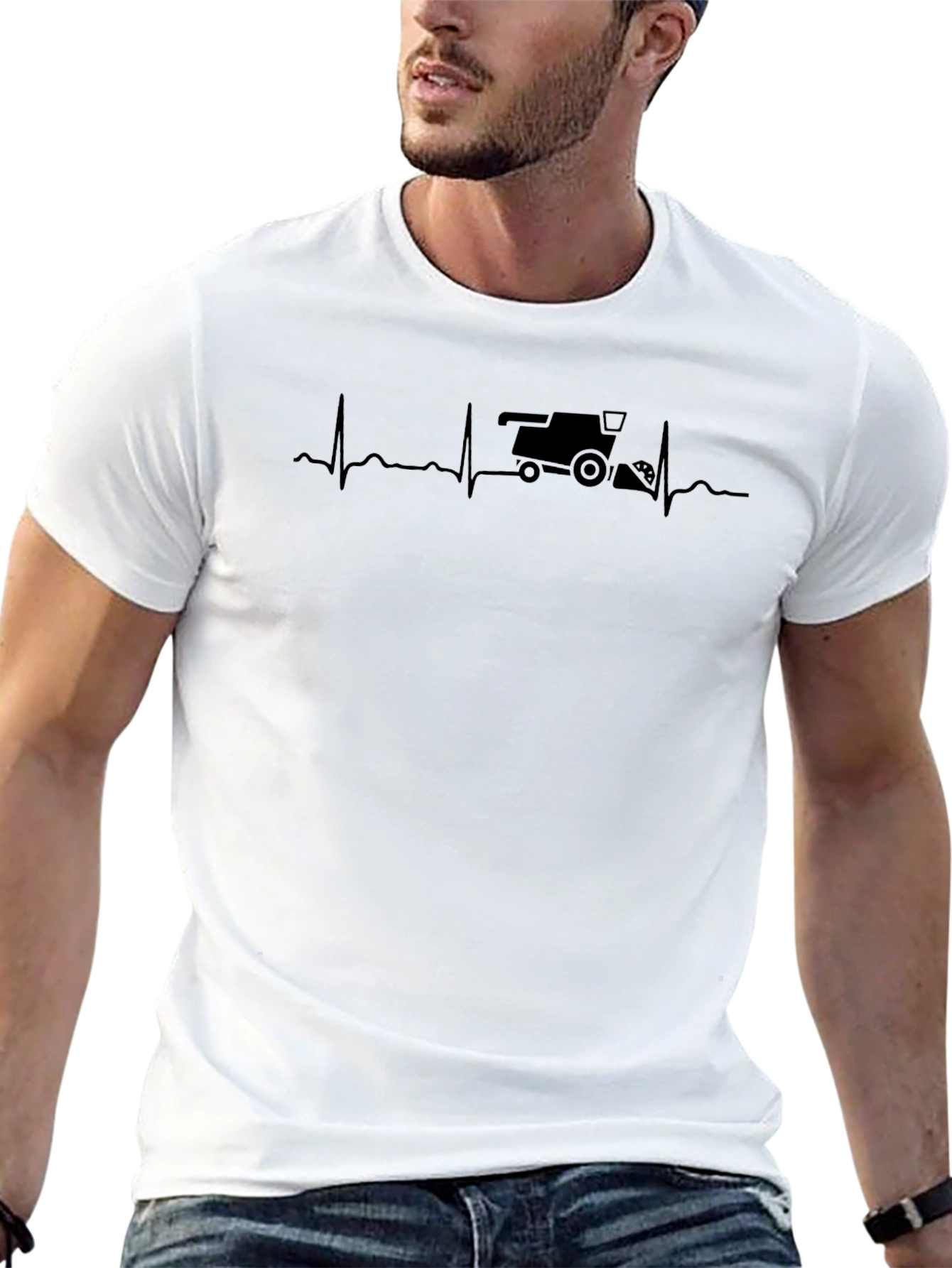 Farmers Heartbeat T-Shirt - Black