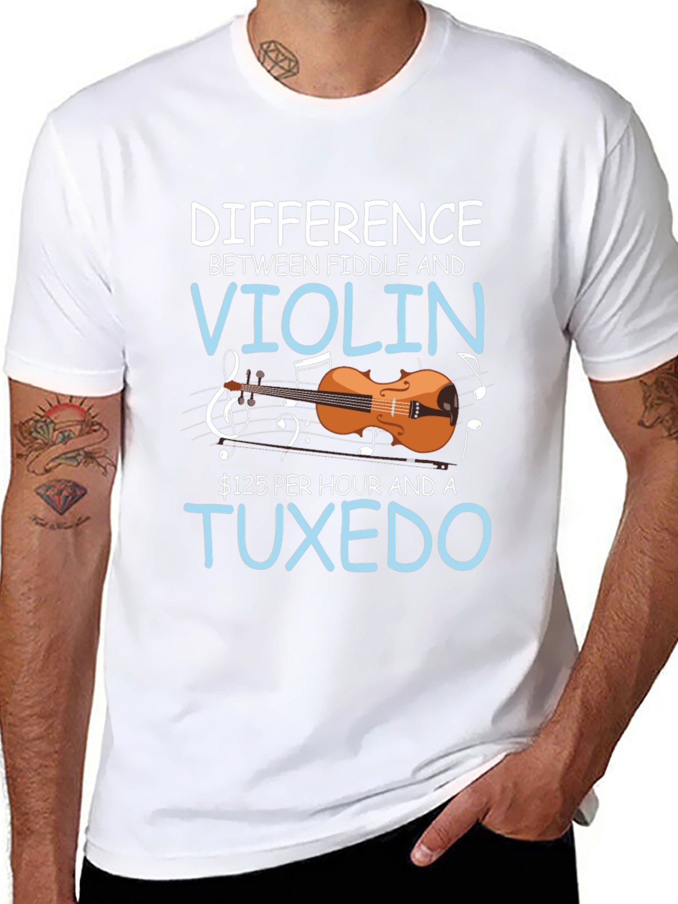 Fiddle vs Violin T-Shirt: Musical Humor Tee