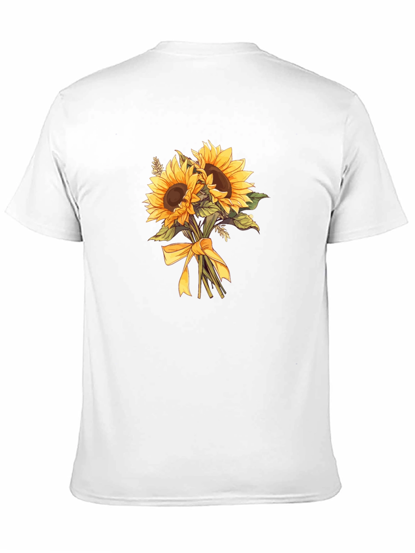 Sunflower Bouquet Graphic Tee - Black Cotton Blend