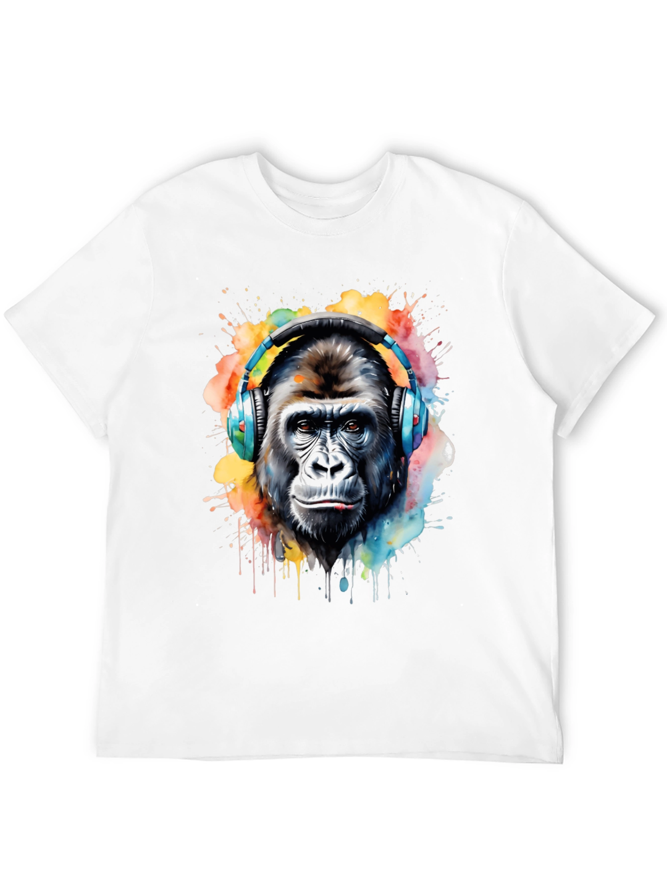 Gorilla Headphone Graphic Tee - Music Lover T-Shirt