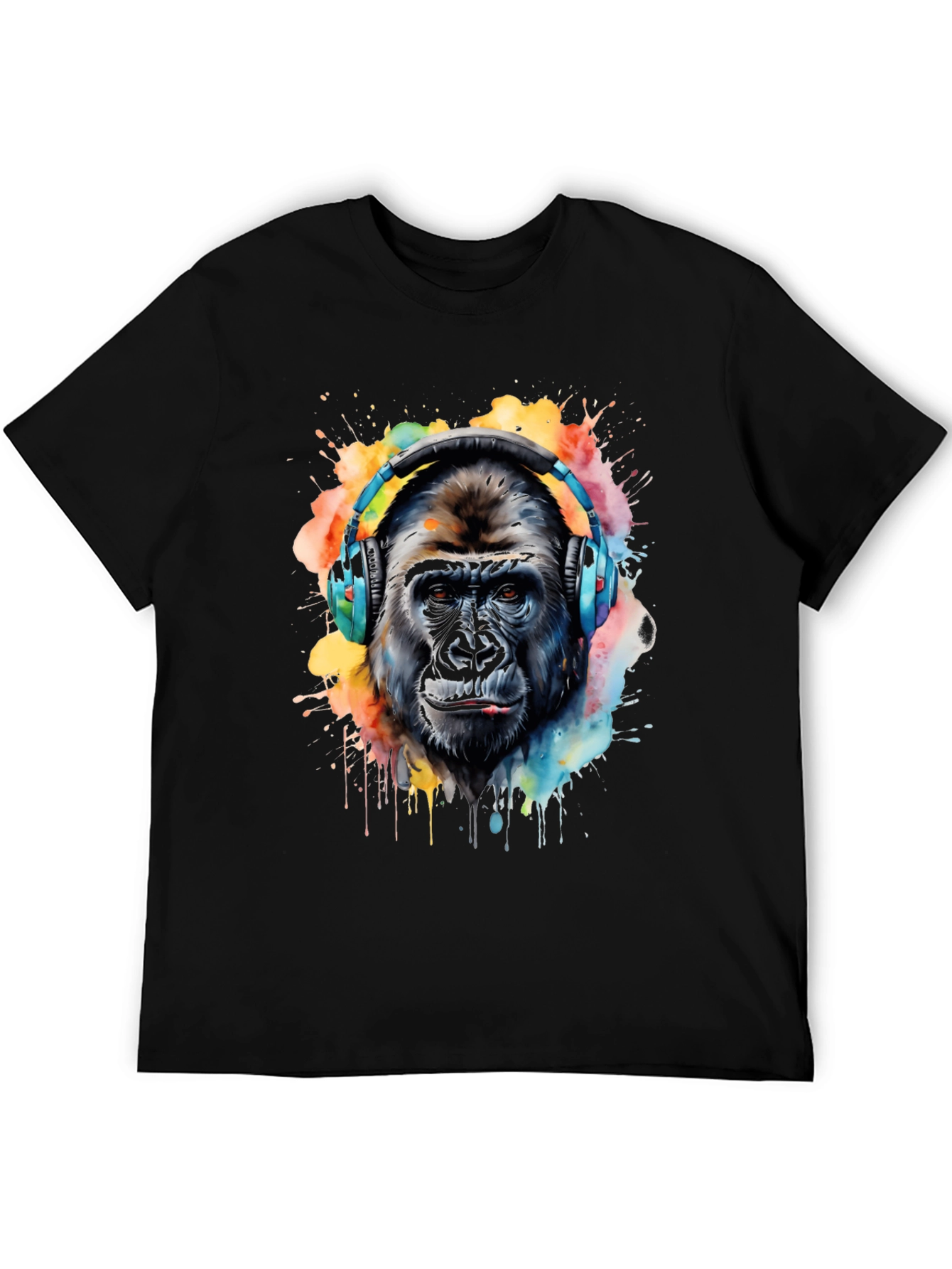 Gorilla Headphone Graphic Tee - Music Lover T-Shirt
