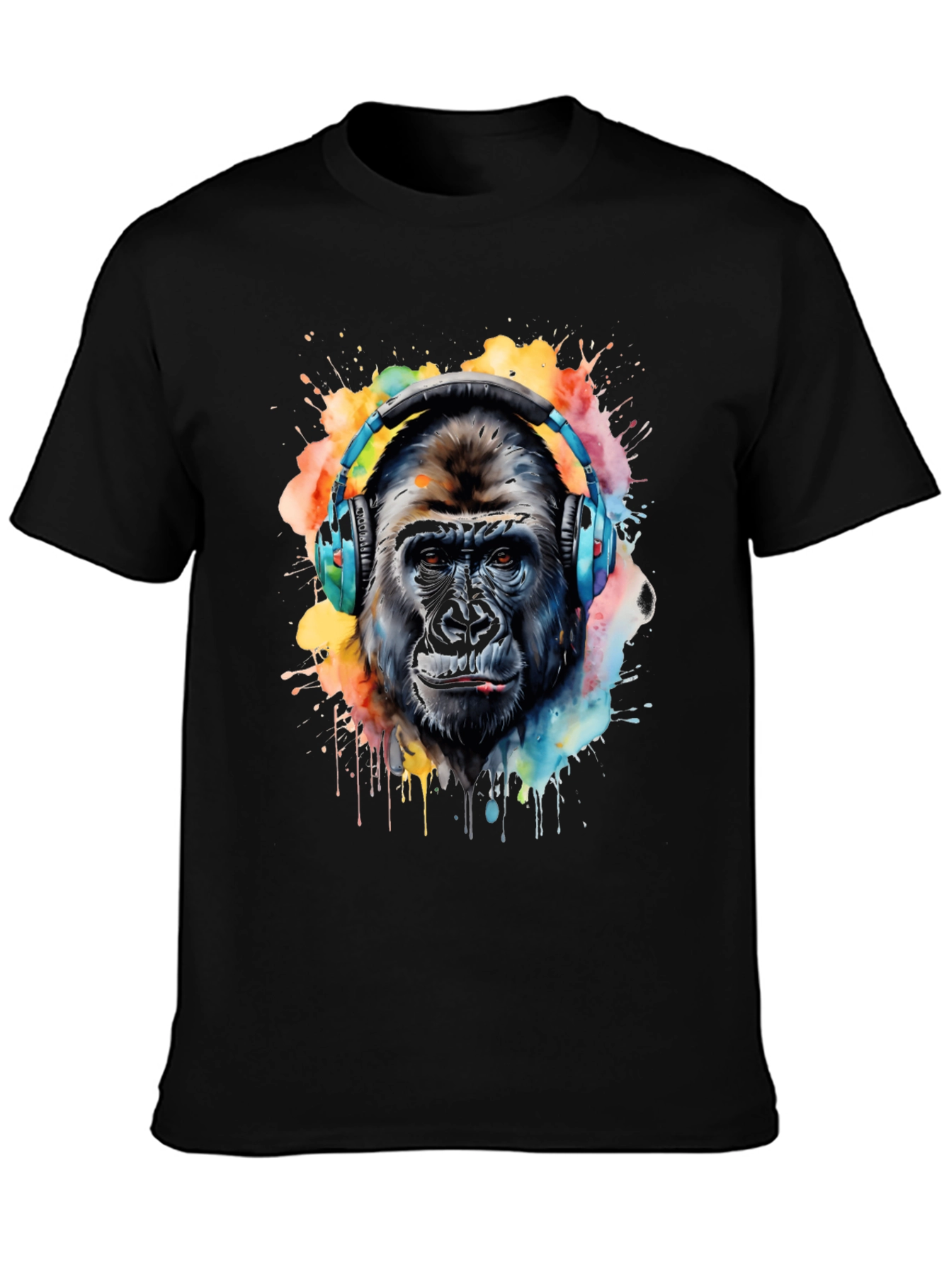 Gorilla Headphone Graphic Tee - Music Lover T-Shirt