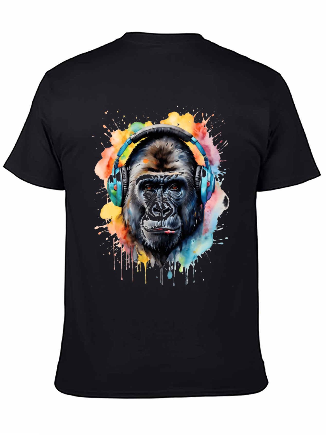 Gorilla Headphone Graphic Tee - Music Lover T-Shirt