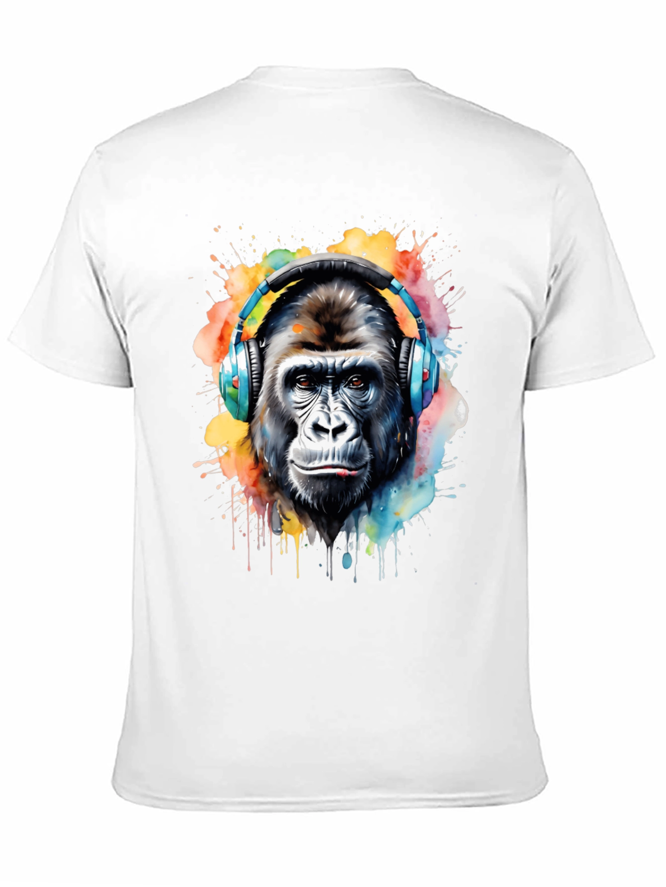 Gorilla Headphone Graphic Tee - Music Lover T-Shirt