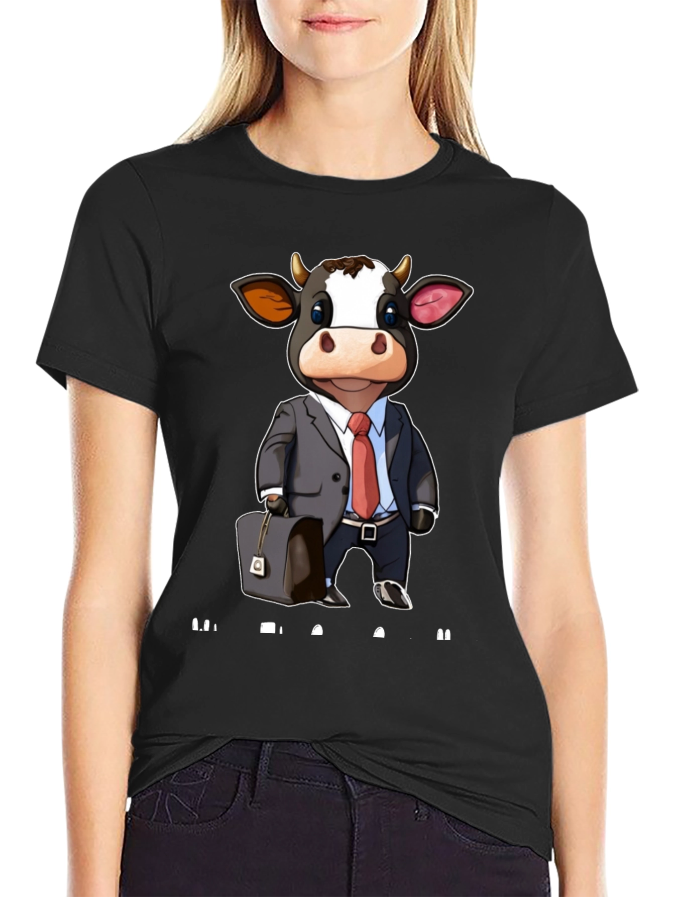 Cow Business Cartoon T-Shirt