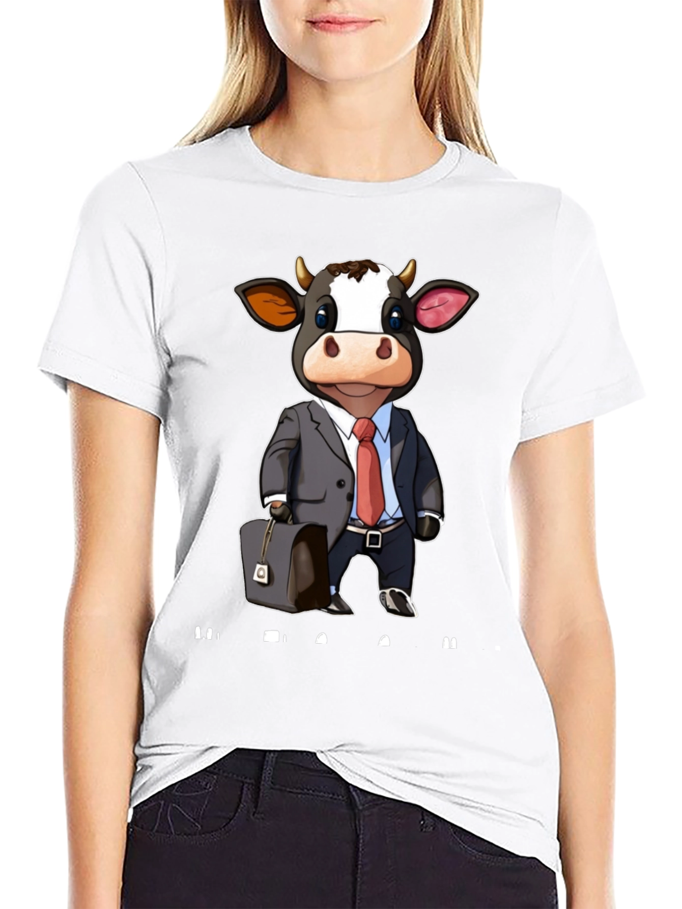 Cow Business Cartoon T-Shirt
