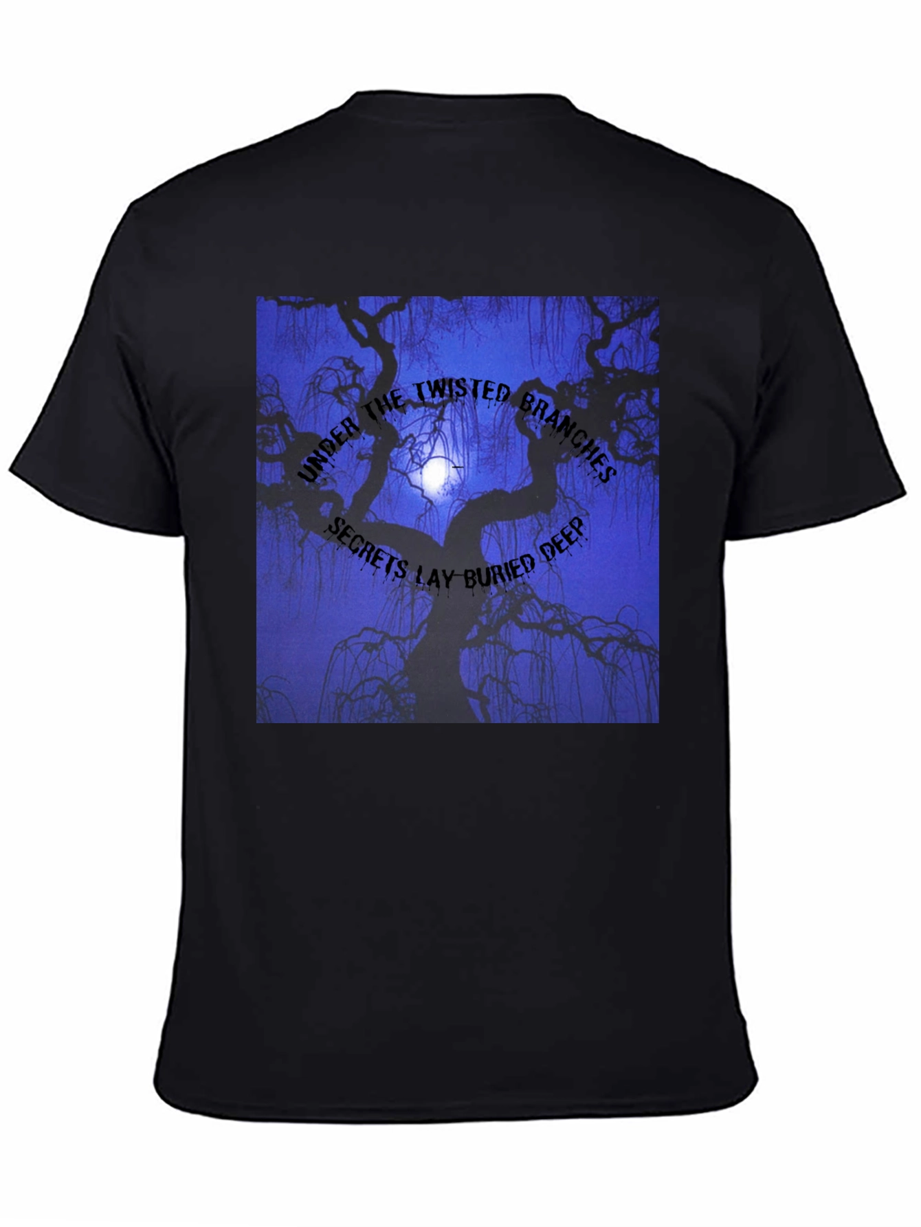 Twisted Branches Graphic Tee - Dark Aesthetic