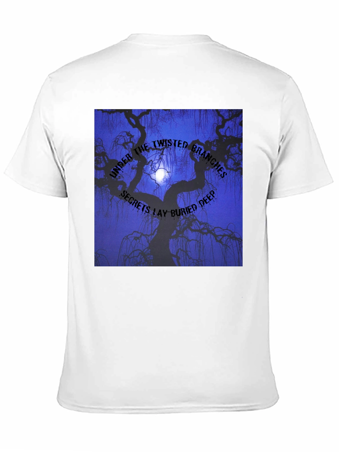 Twisted Branches Graphic Tee - Dark Aesthetic