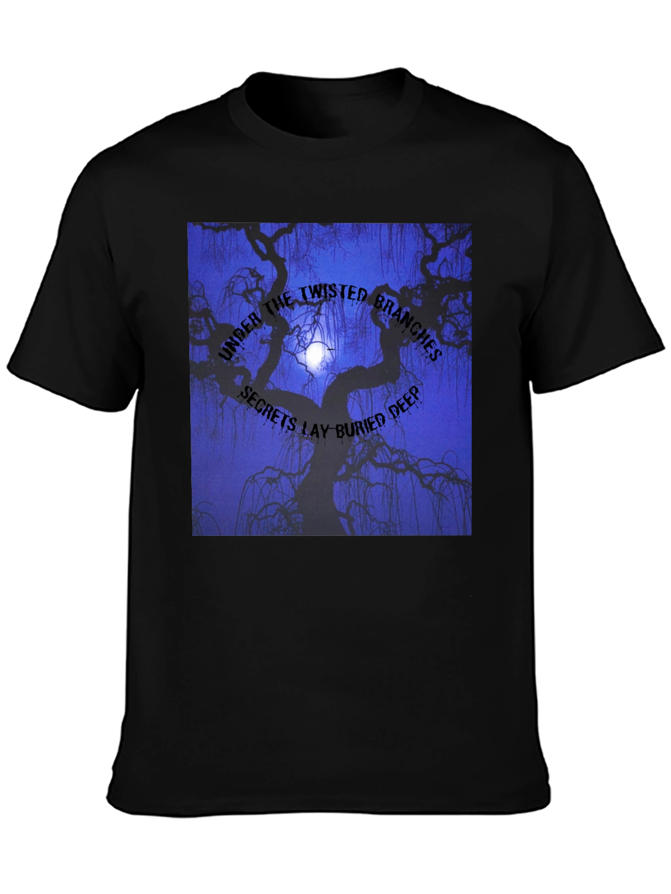 Twisted Branches Graphic Tee - Dark Aesthetic