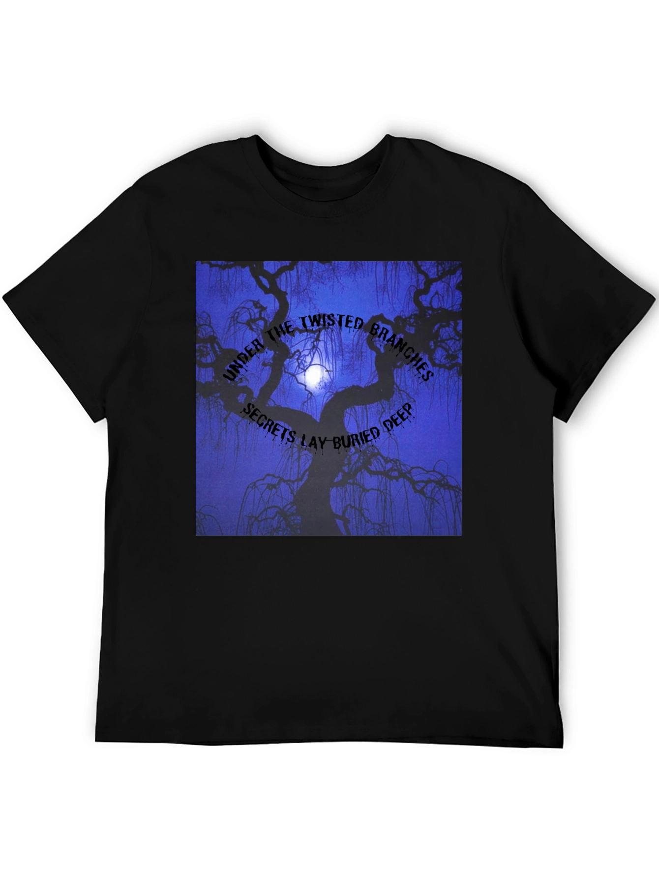 Twisted Branches Graphic Tee - Dark Aesthetic