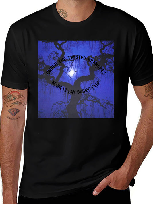 Twisted Branches Graphic Tee - Dark Aesthetic