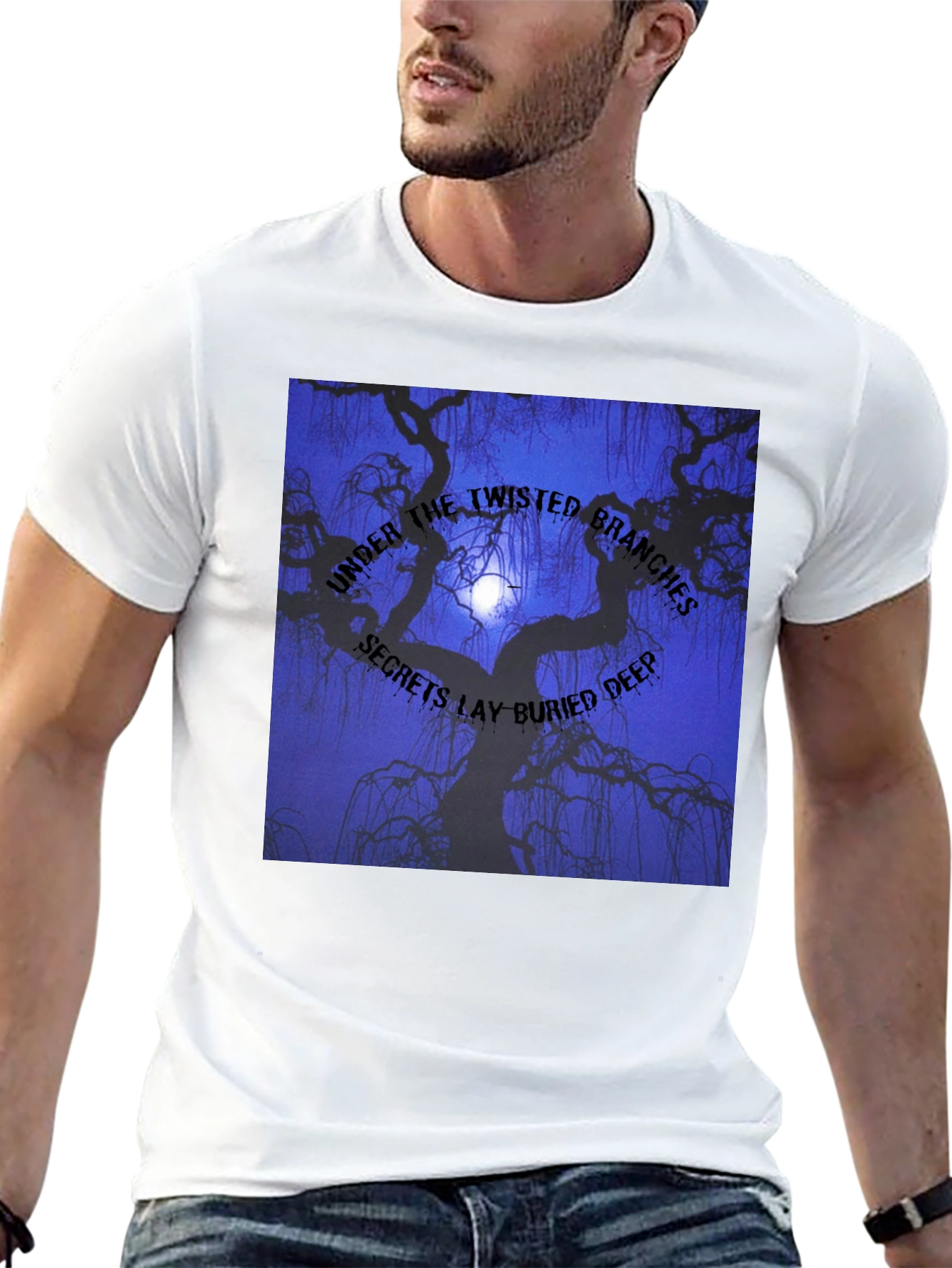 Twisted Branches Graphic Tee - Dark Aesthetic