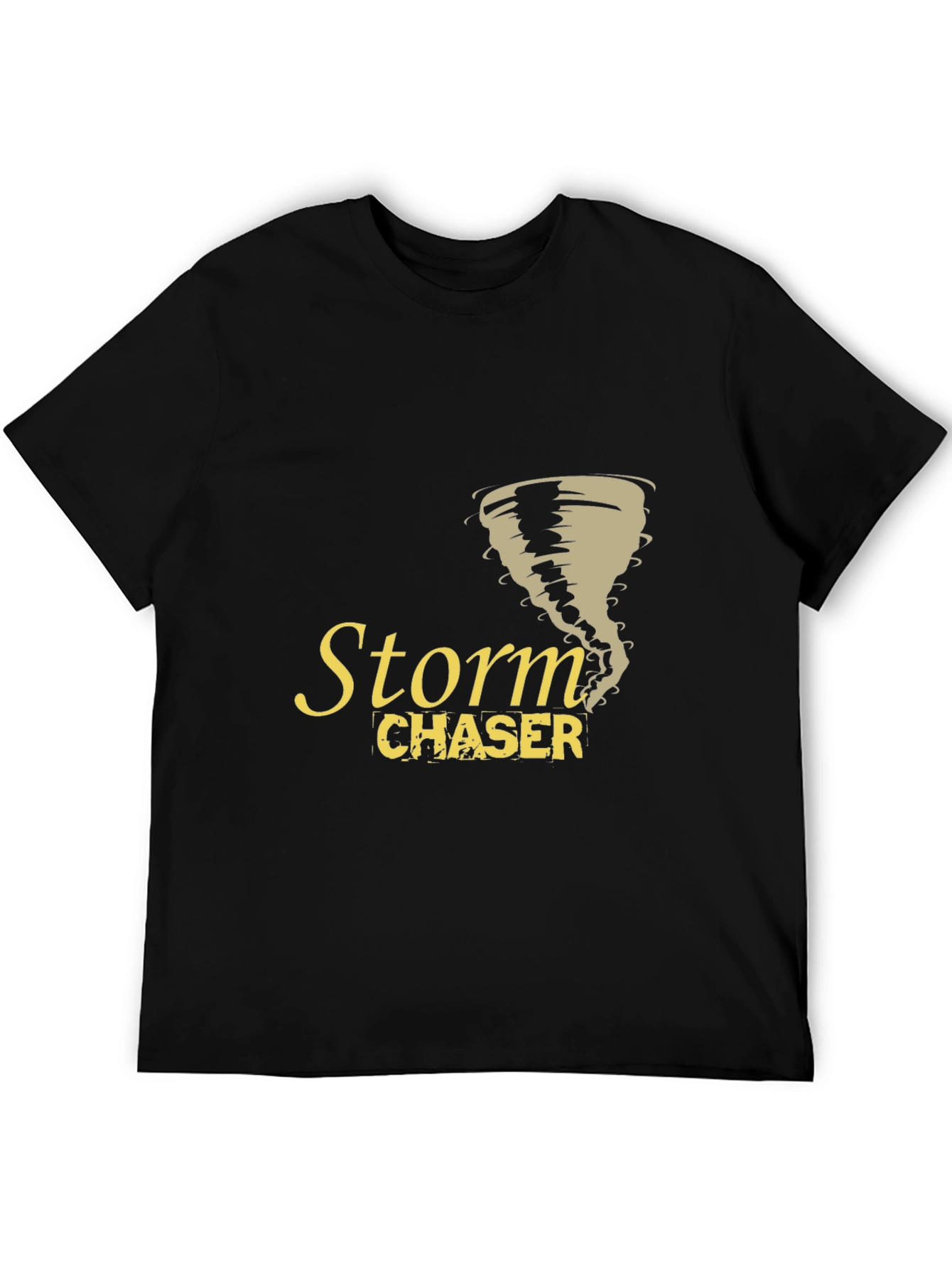Storm Chaser Black T-Shirt Tornado Graphic Design