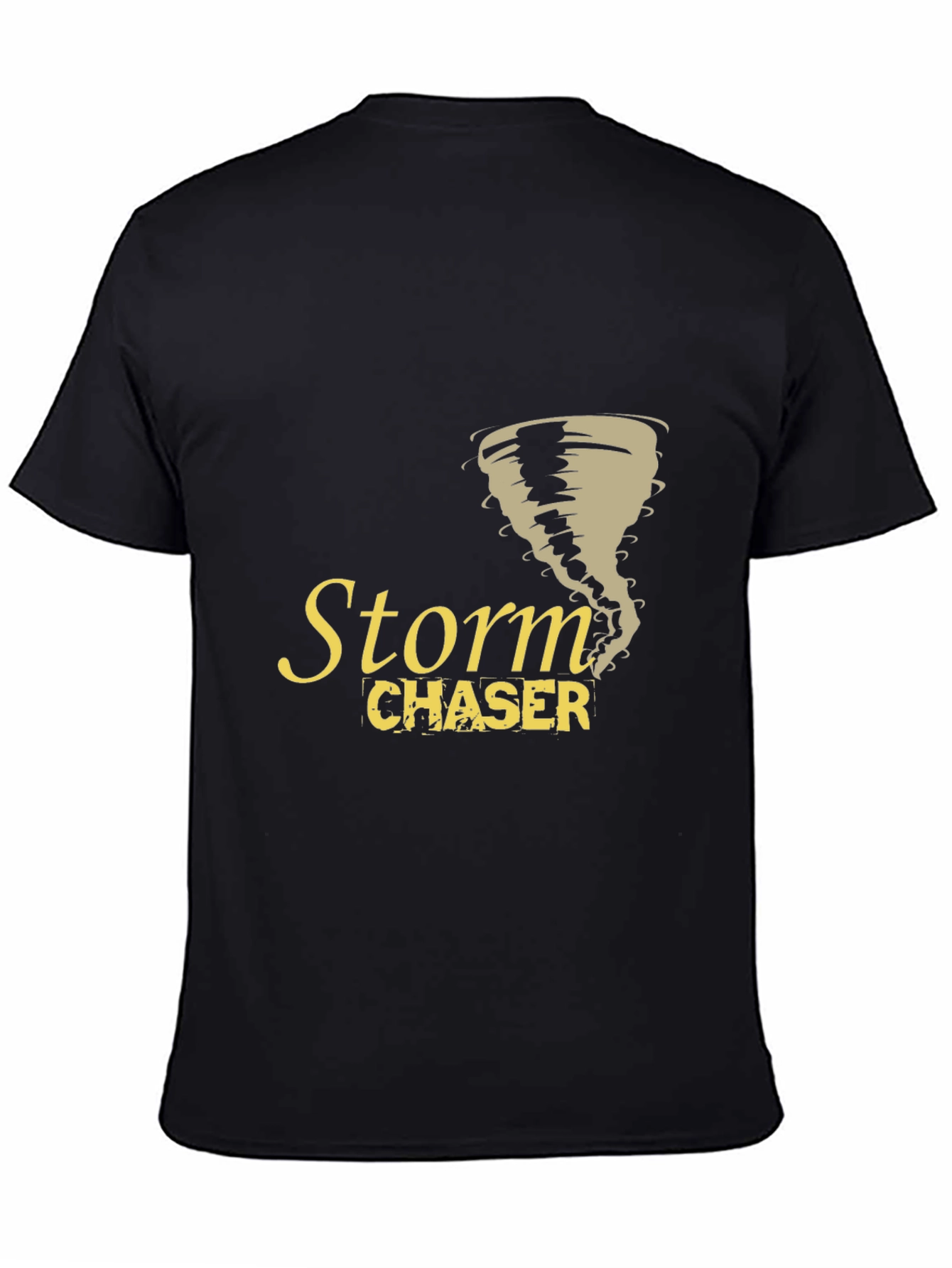 Storm Chaser Black T-Shirt Tornado Graphic Design