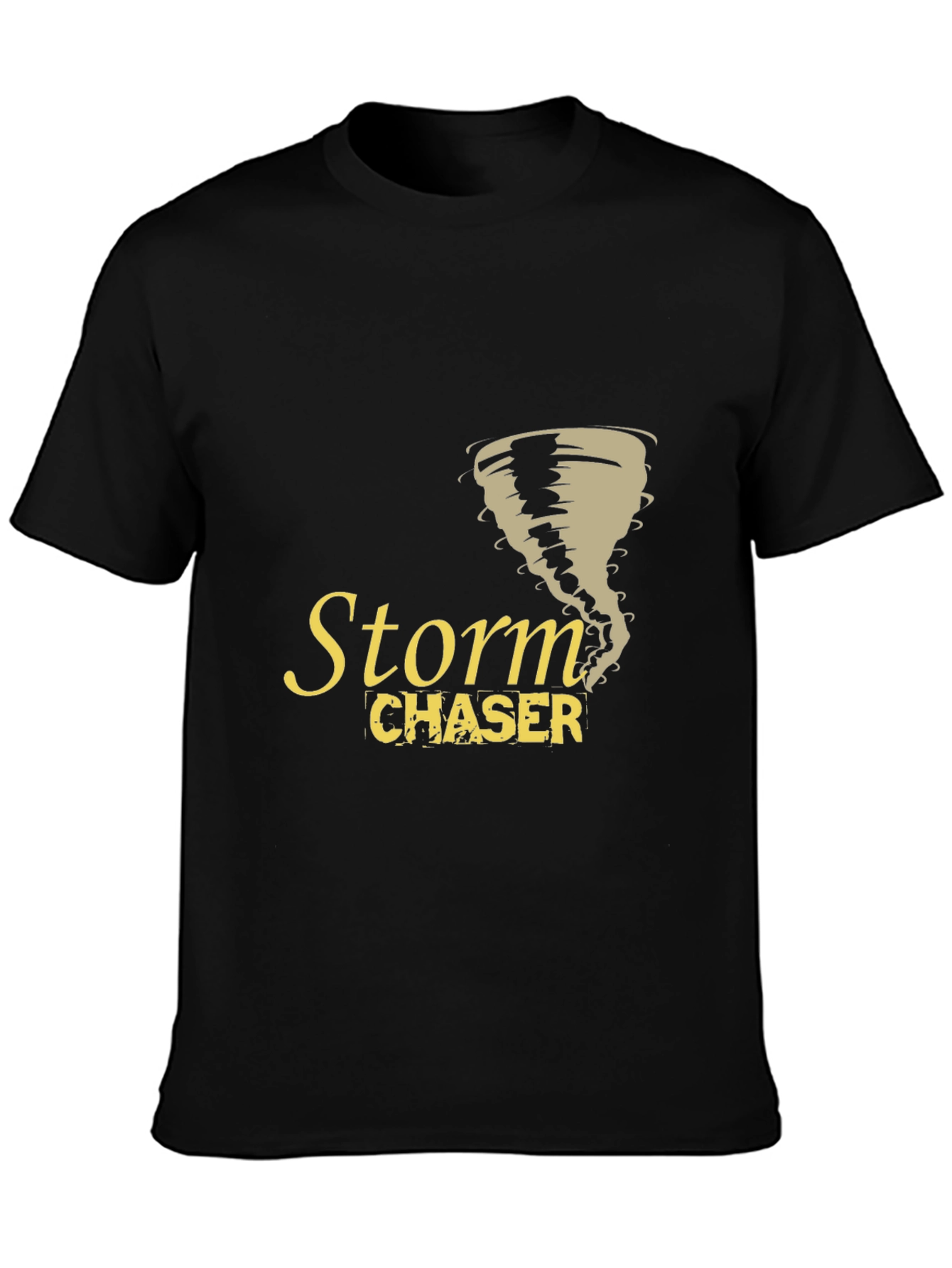 Storm Chaser Black T-Shirt Tornado Graphic Design