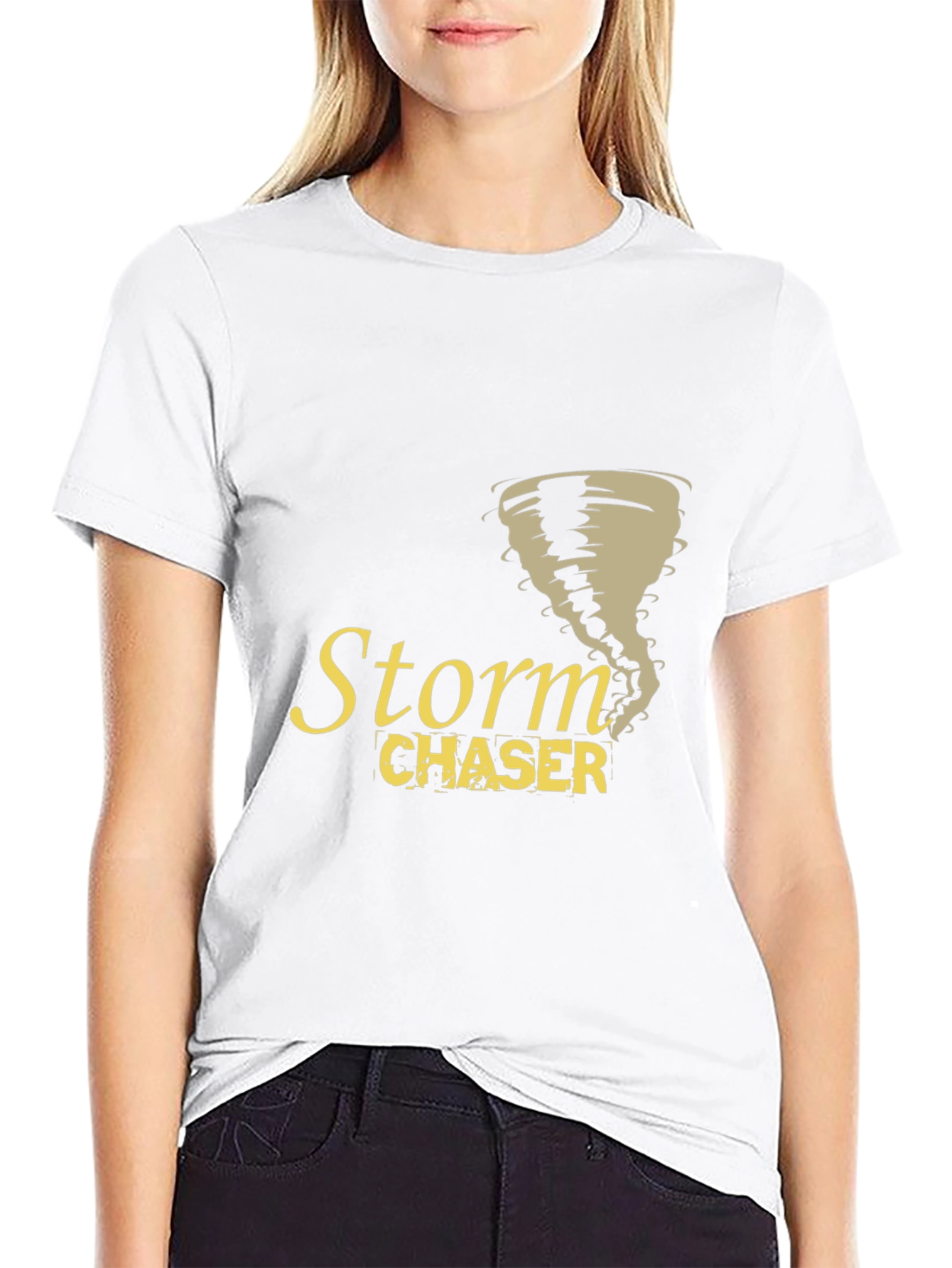 Storm Chaser Black T-Shirt Tornado Graphic Design