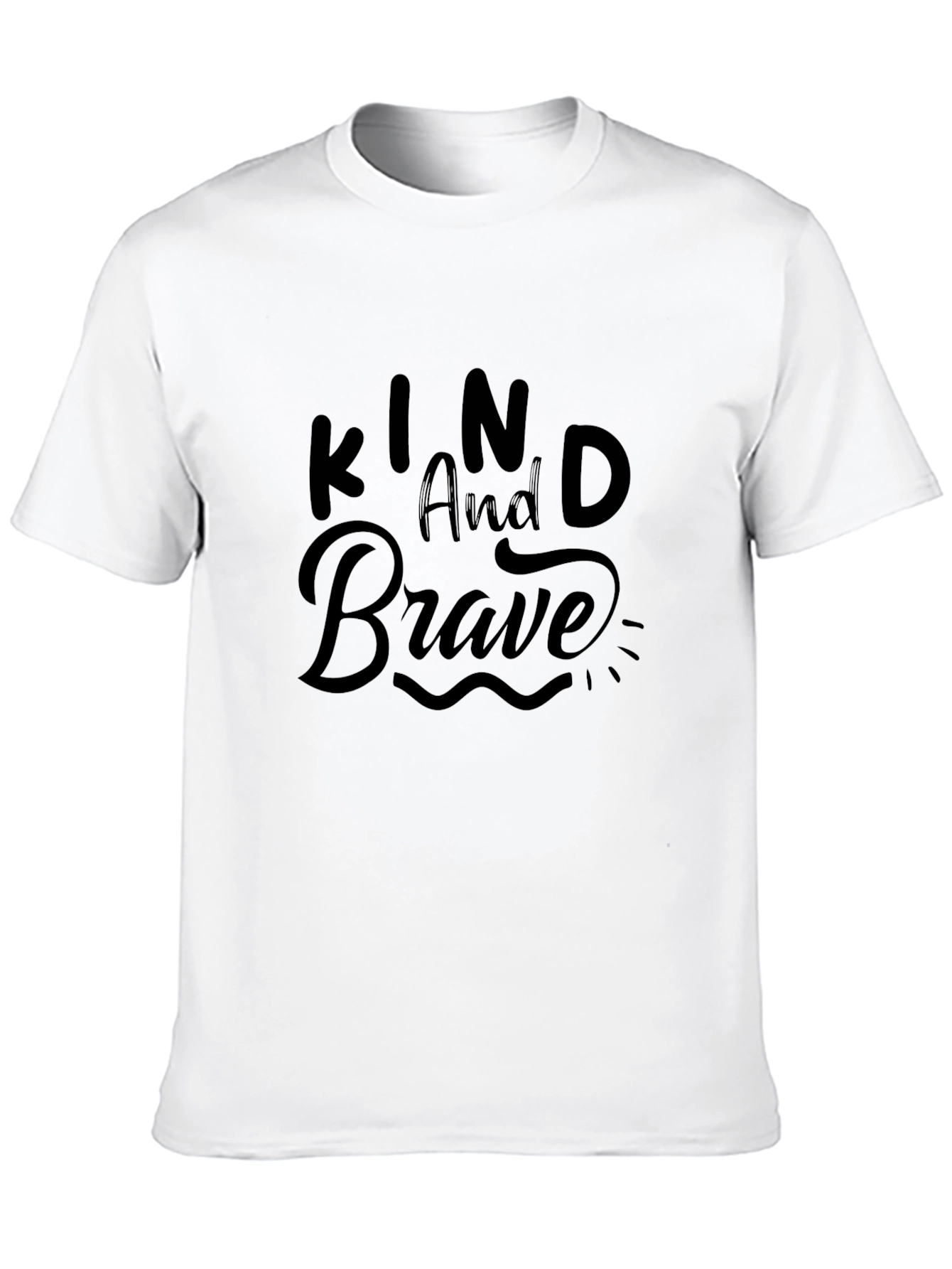 Kind and Brave Black Graphic Tee